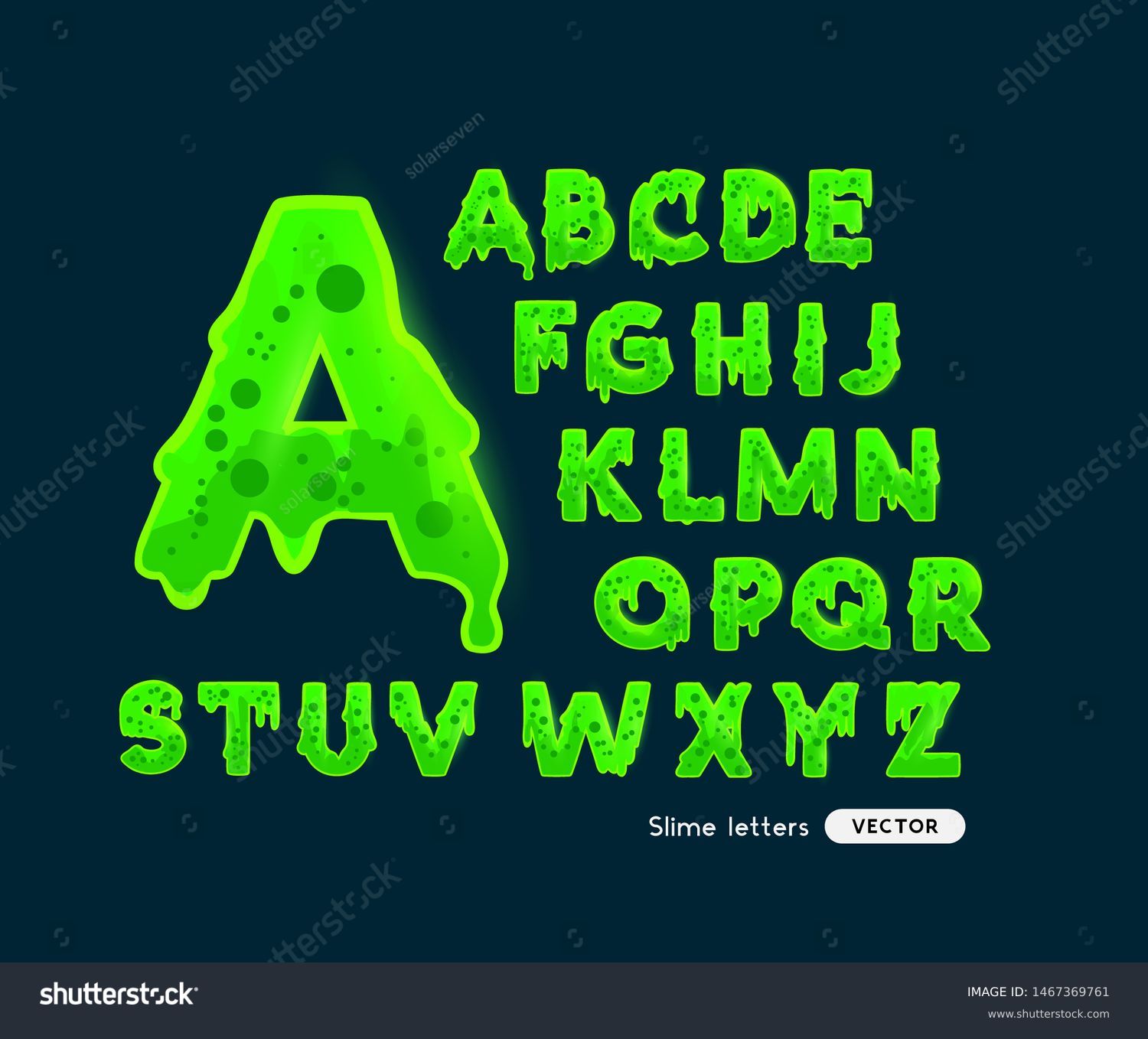 Slime Font Stock Vectors Images And Vector Art Shutterstock