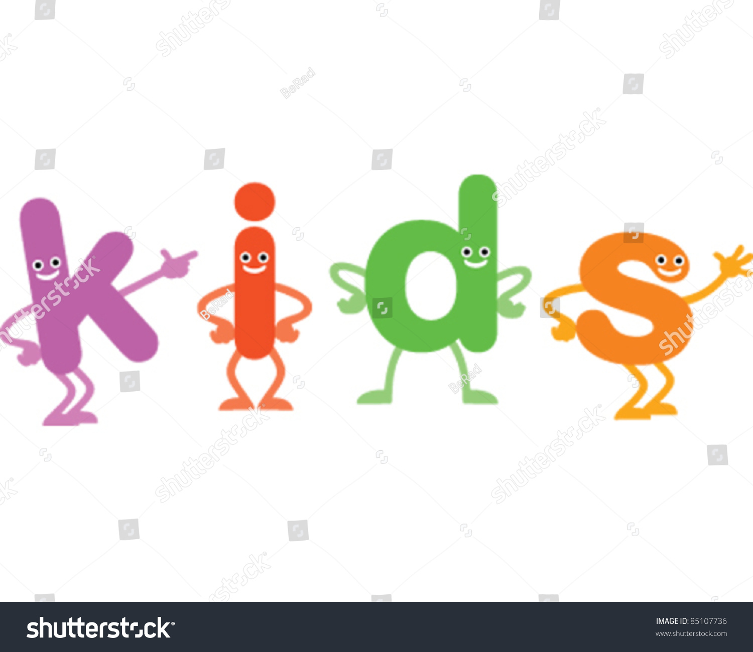 Fun Kids Word Stock Vector 85107736 - Shutterstock