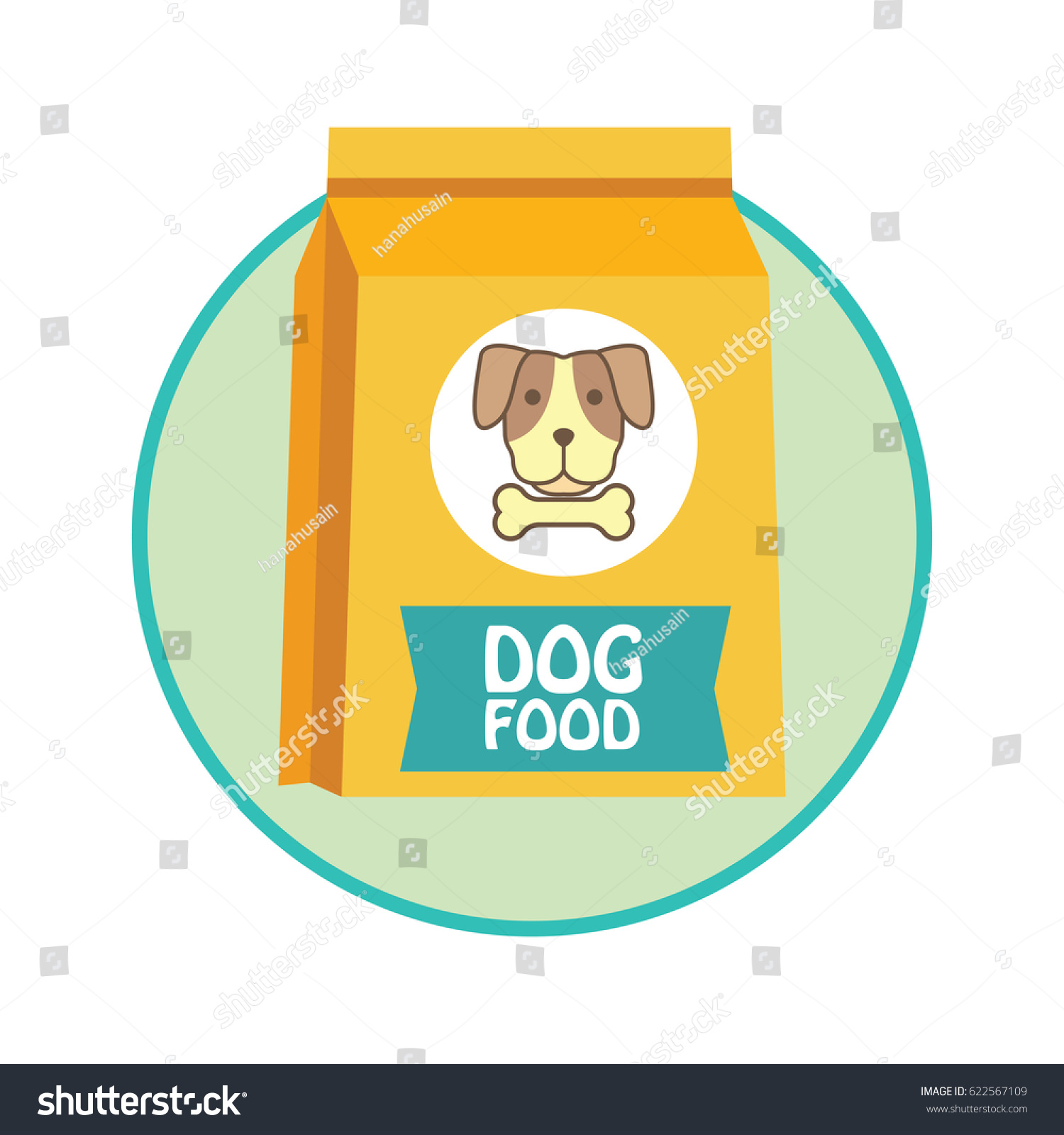 funky-dog-food-bag-pet-toys-stock-vector-royalty-free-622567109