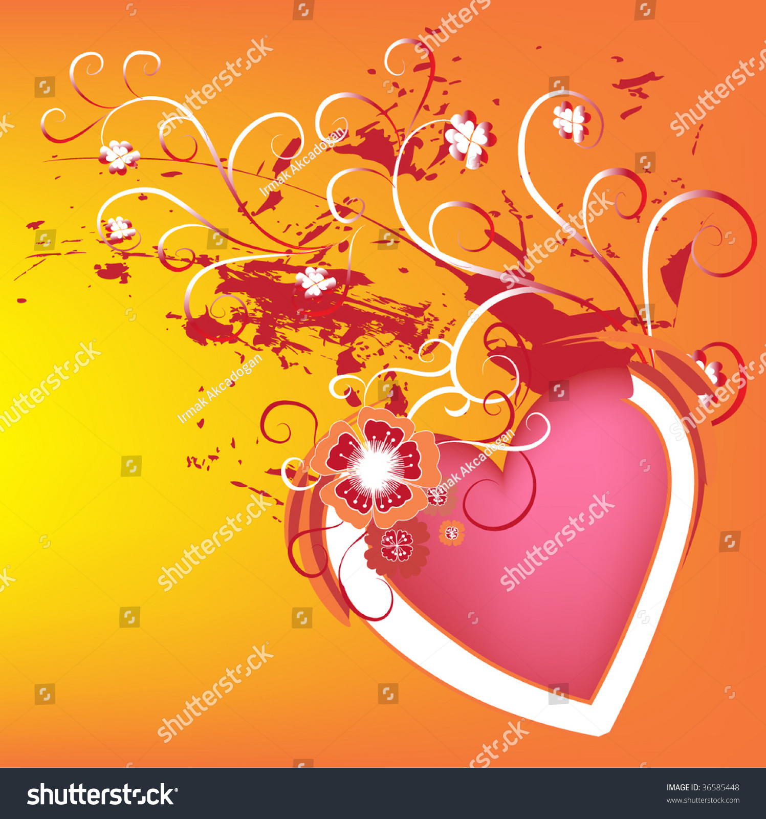 Funky Heart Stock Vector Illustration 36585448 : Shutterstock