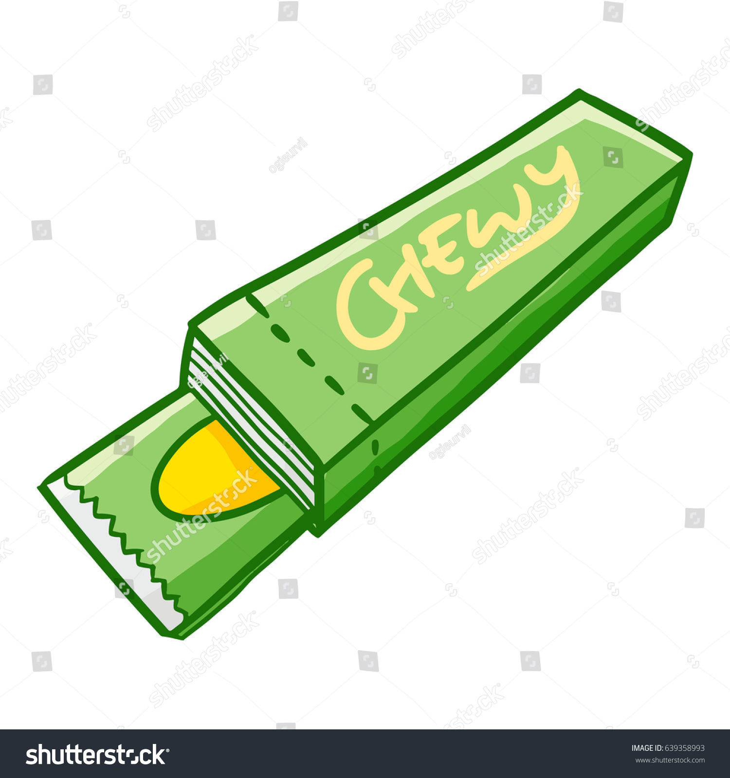 SVG of Funny and cool green chew gum ready to eat - vector. svg
