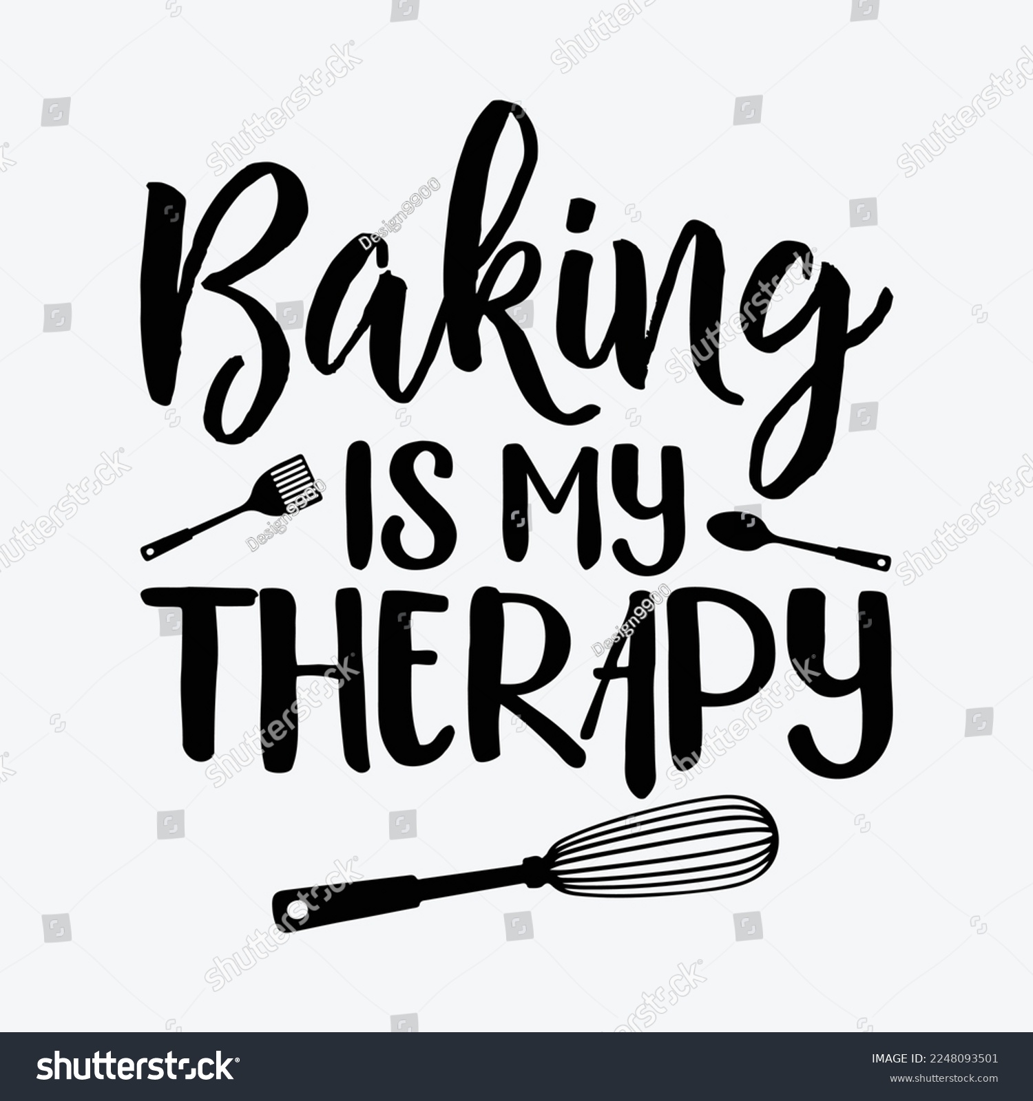 SVG of Funny Baking Is My Therapy funny t-shirt design svg