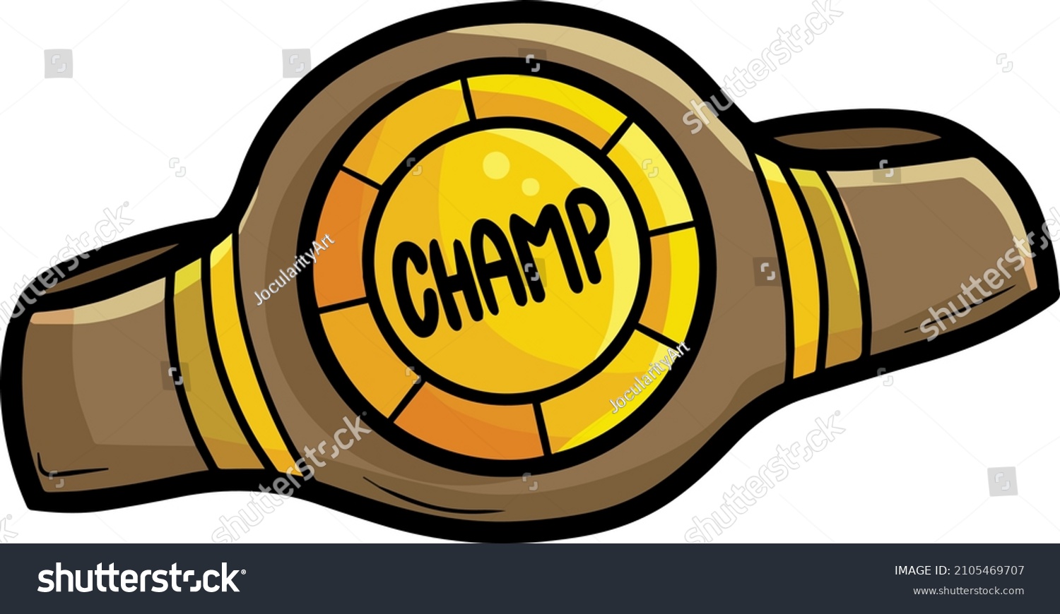 SVG of Funny boxing champion belt in cartoon style svg