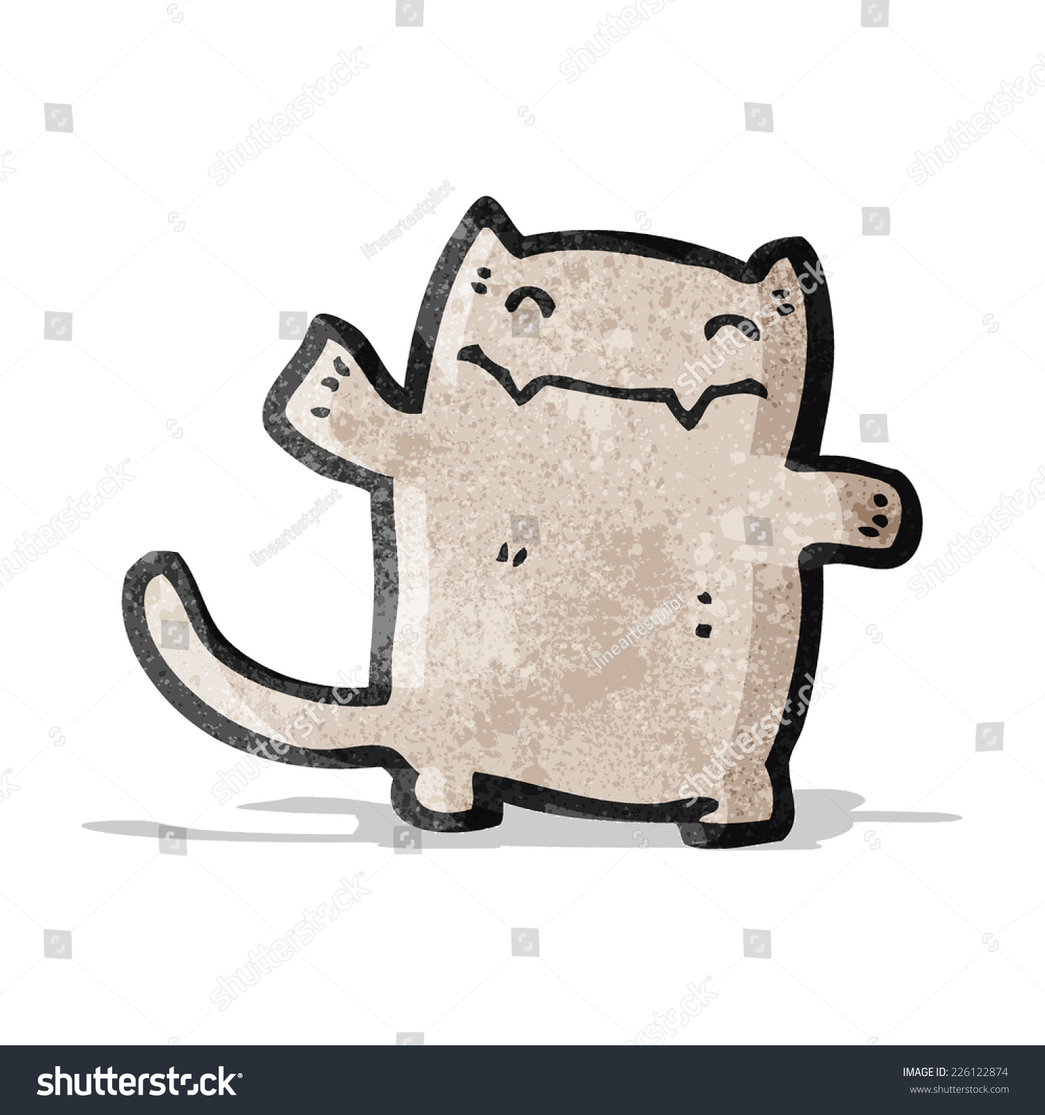 Funny Cartoon Cat Stock Vector Illustration 226122874 : Shutterstock