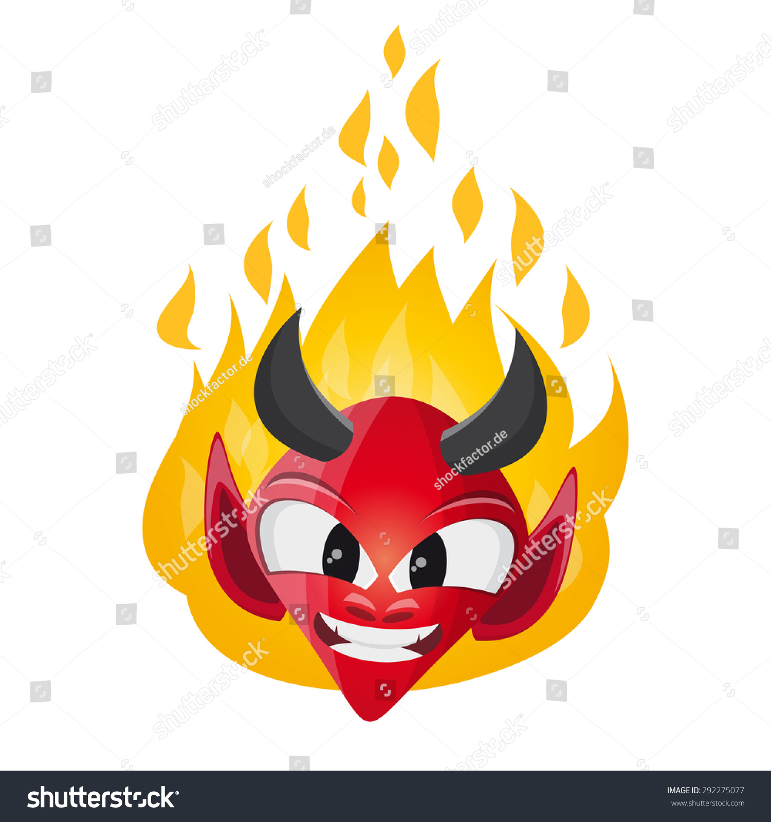 Funny Cartoon Devil Stock Vector 292275077 - Shutterstock