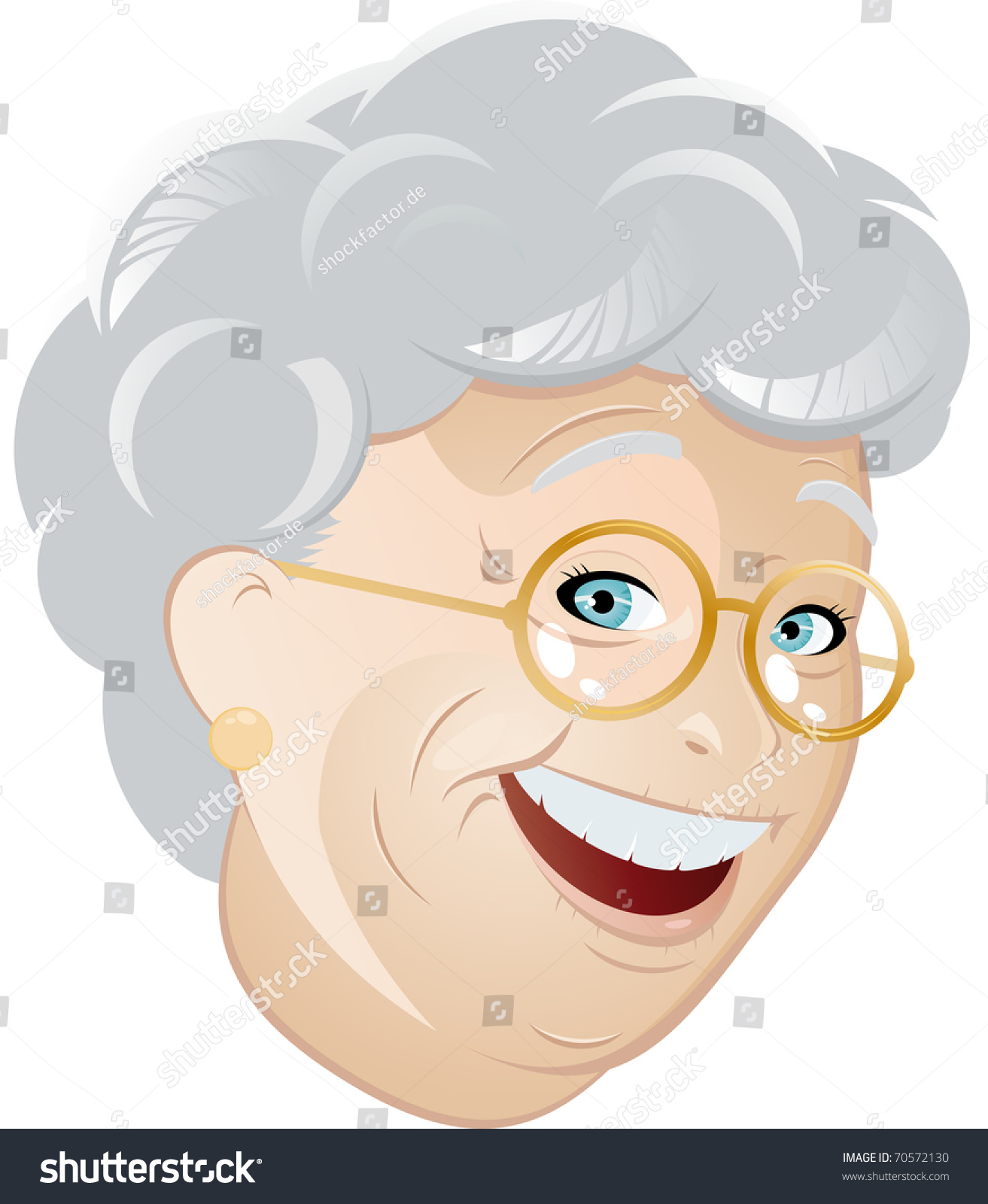 Funny Cartoon Grandmother Stock Vector 70572130 - Shutterstock