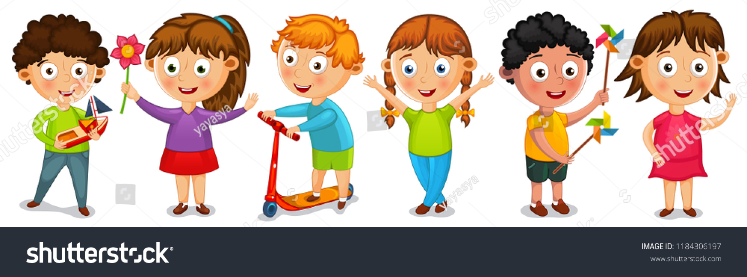 Funny Cartoon Kids Isolated Vector Illustration Stock Vector Royalty Funny Cartoon Kids Isolated Vector Illustration Stock Vector Royalty