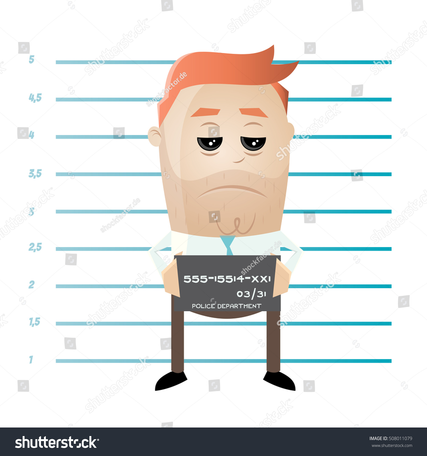 Funny Cartoon Mugshot Stock Vector Royalty Free 508011079