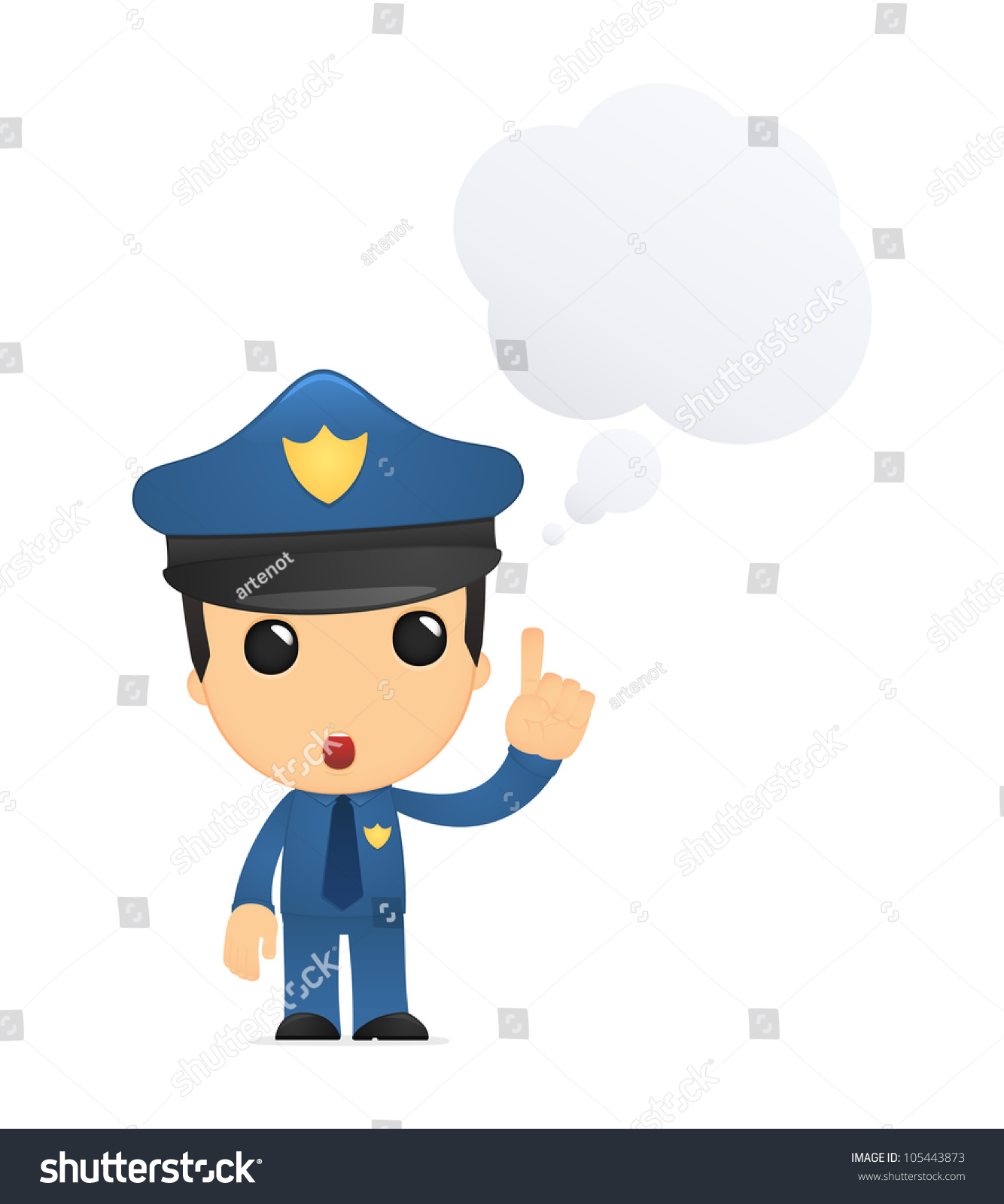 Funny Cartoon Policeman In Various Poses For Use In Advertising ...