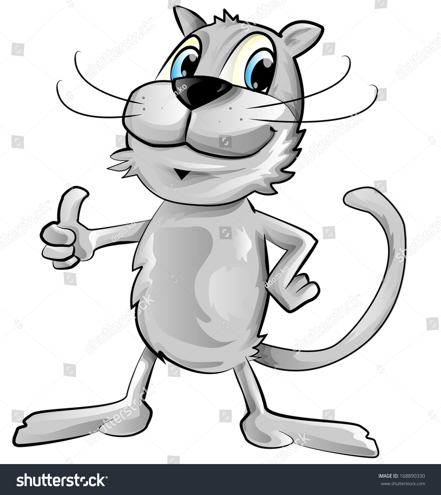 Funny Cat Cartoon Stock Vector (Royalty Free) 168890330