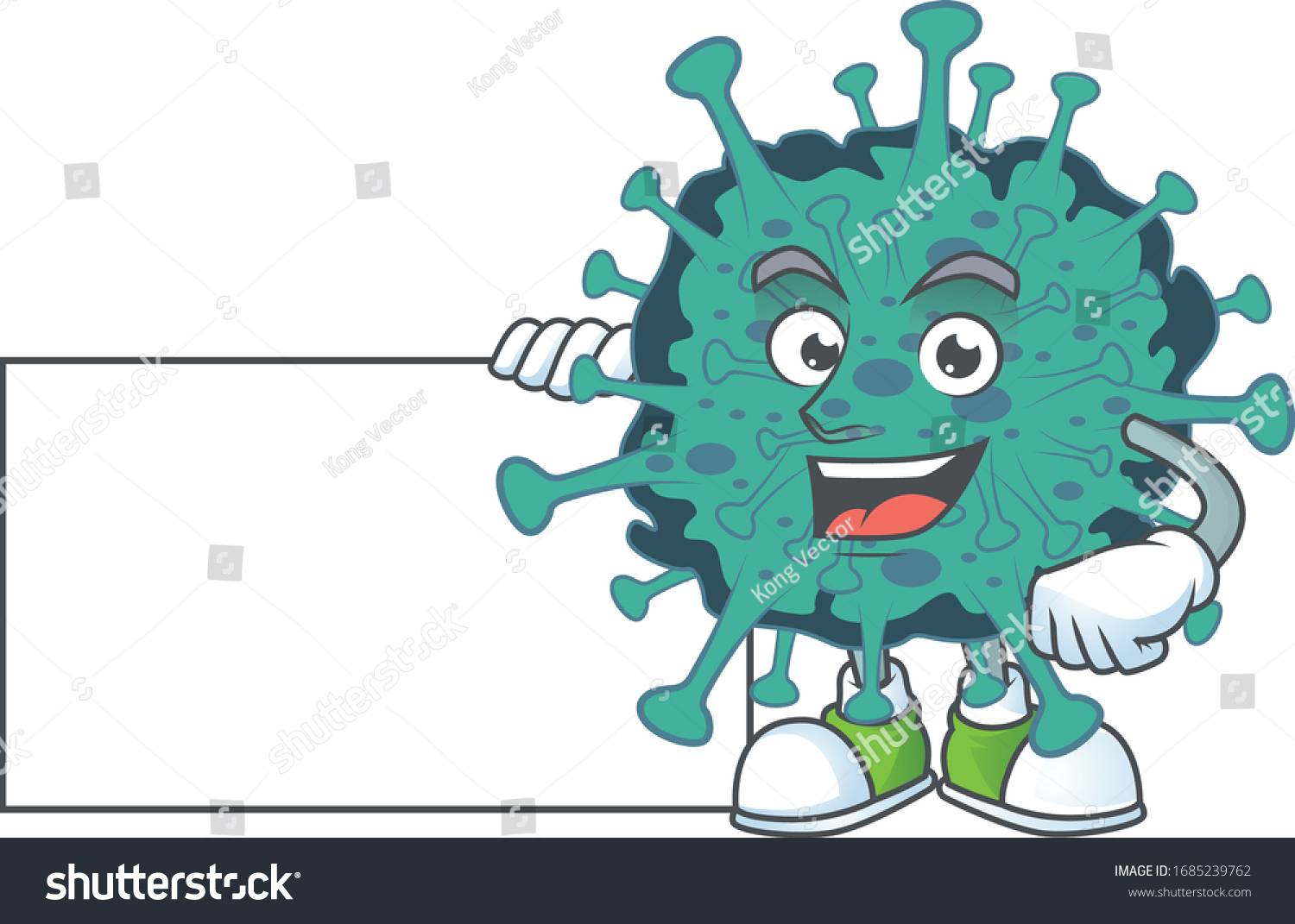 Funny Critical Coronavirus Cartoon Design Thumbs Stock Vector