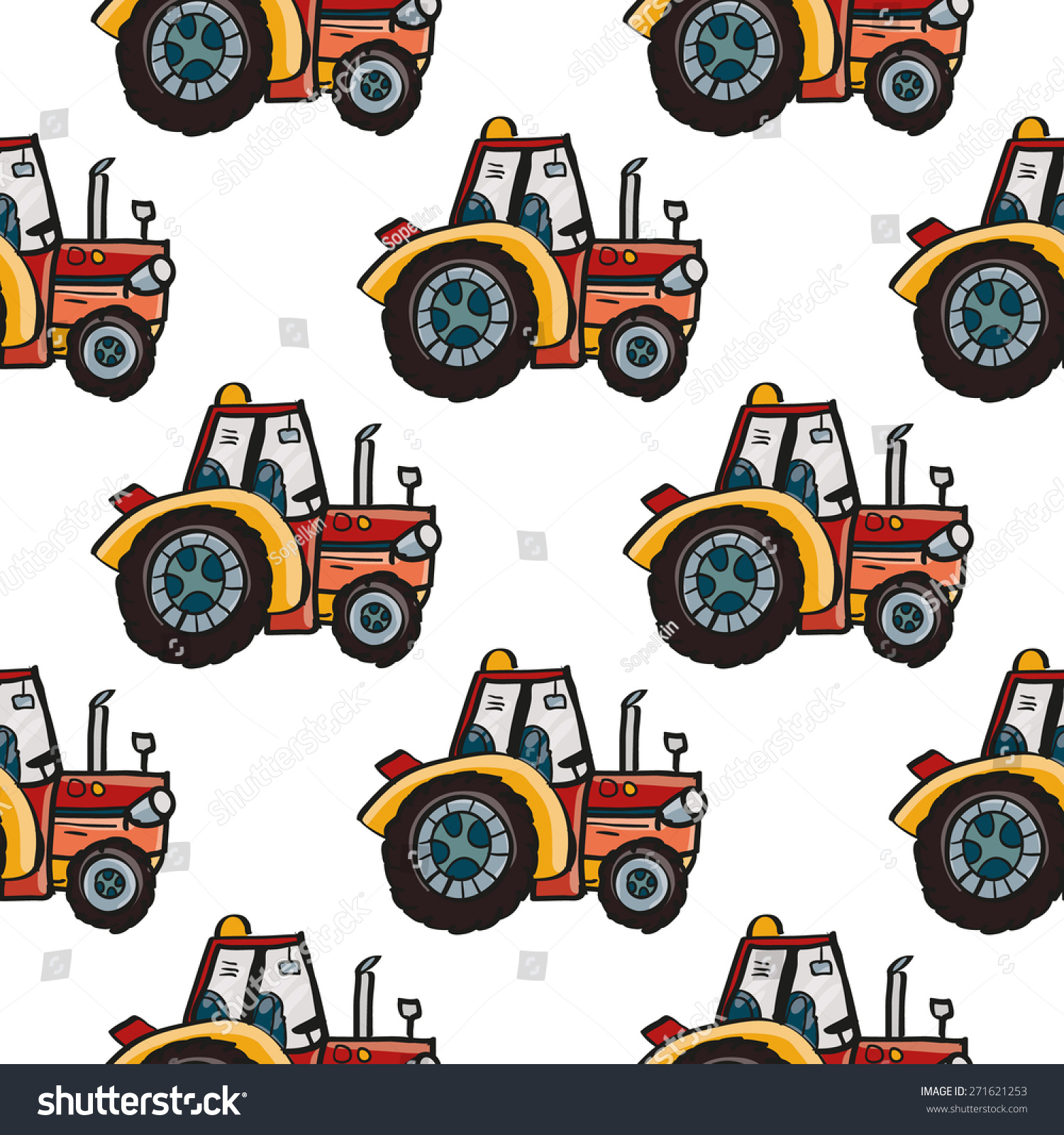 cartoon tractor toy