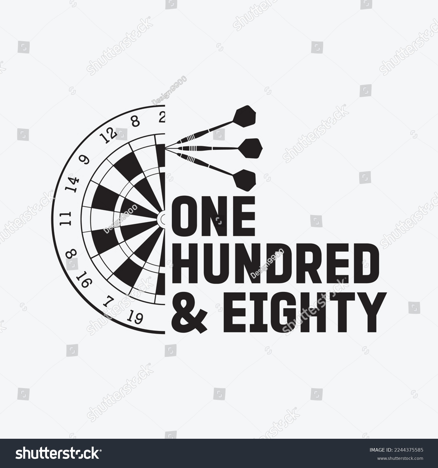 SVG of Funny Darts One Hundred And Eighty svg