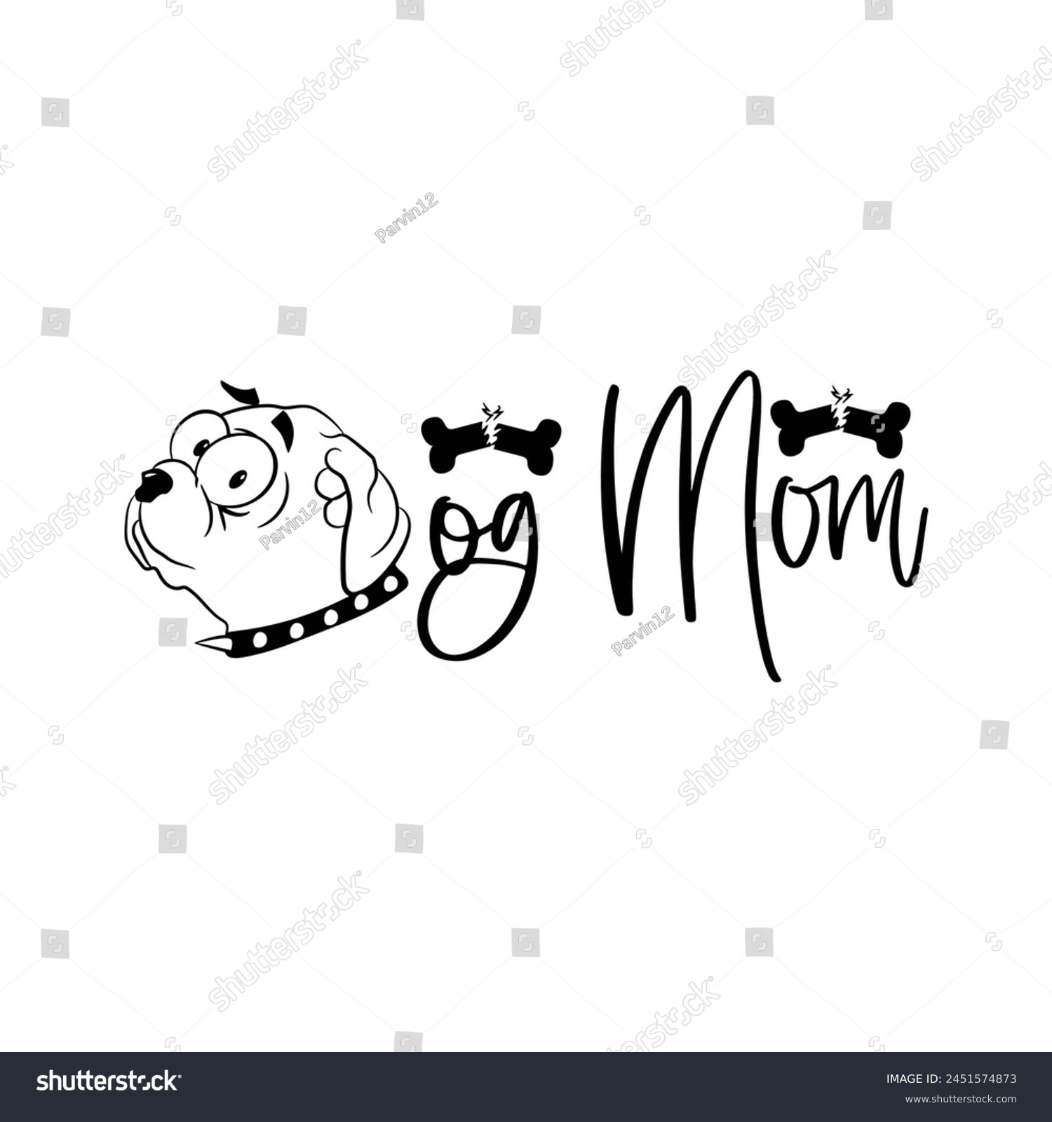 SVG of funny dog mom vector design  svg
