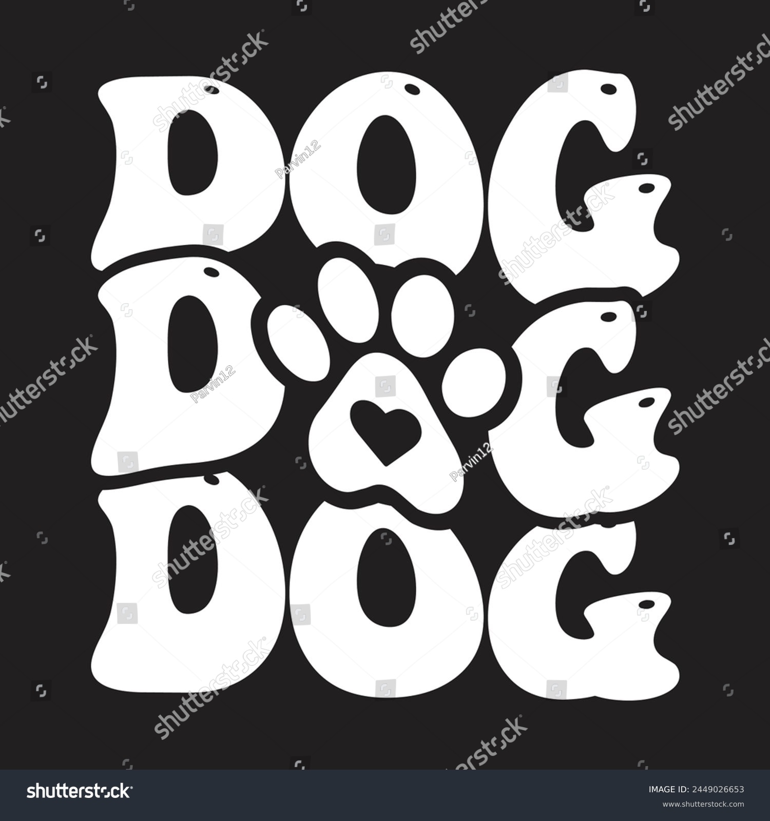 SVG of Funny dog vector wave design svg