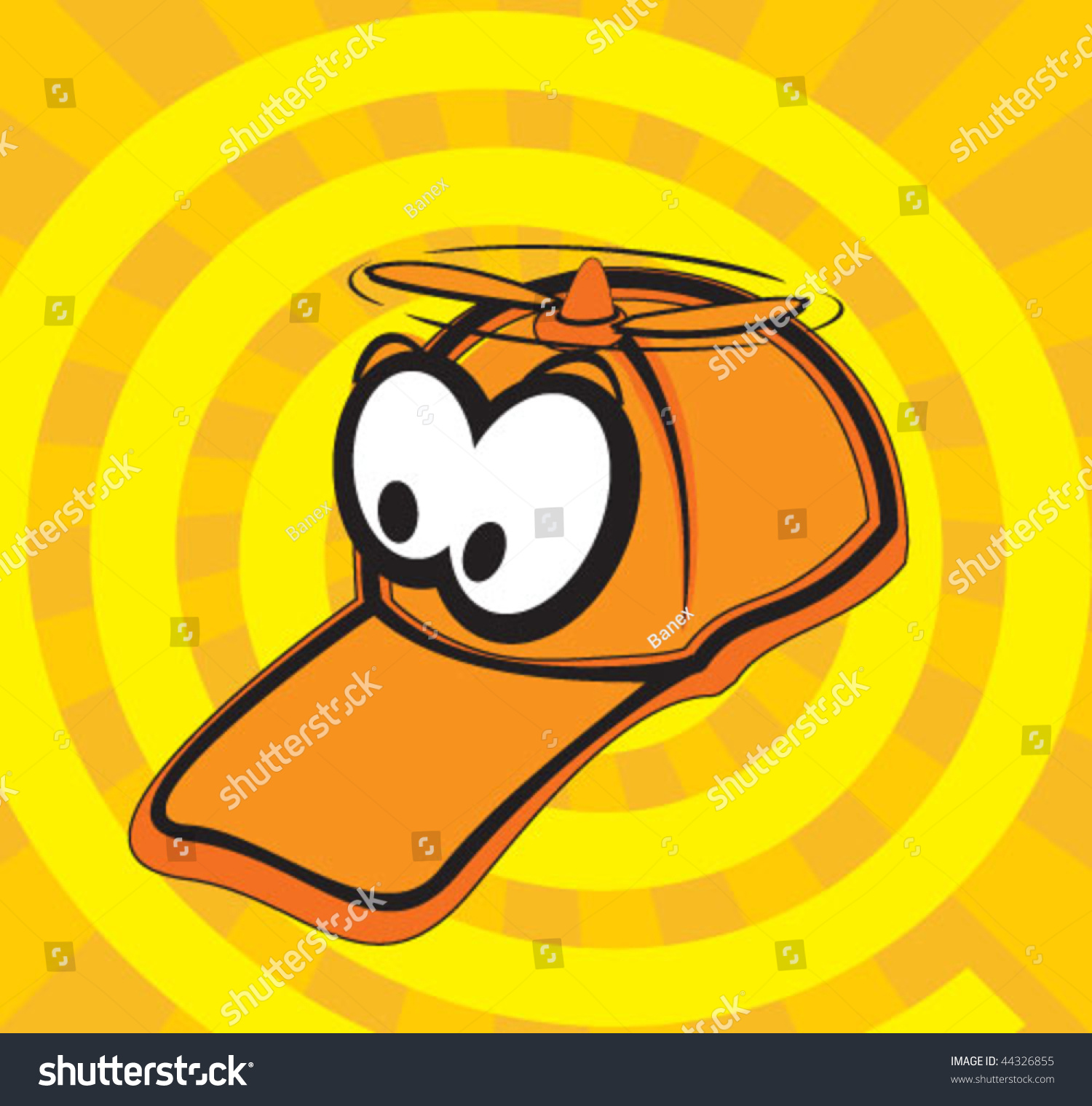 Funny Duck Hat With Propeller Stock Vector Illustration 44326855 ...