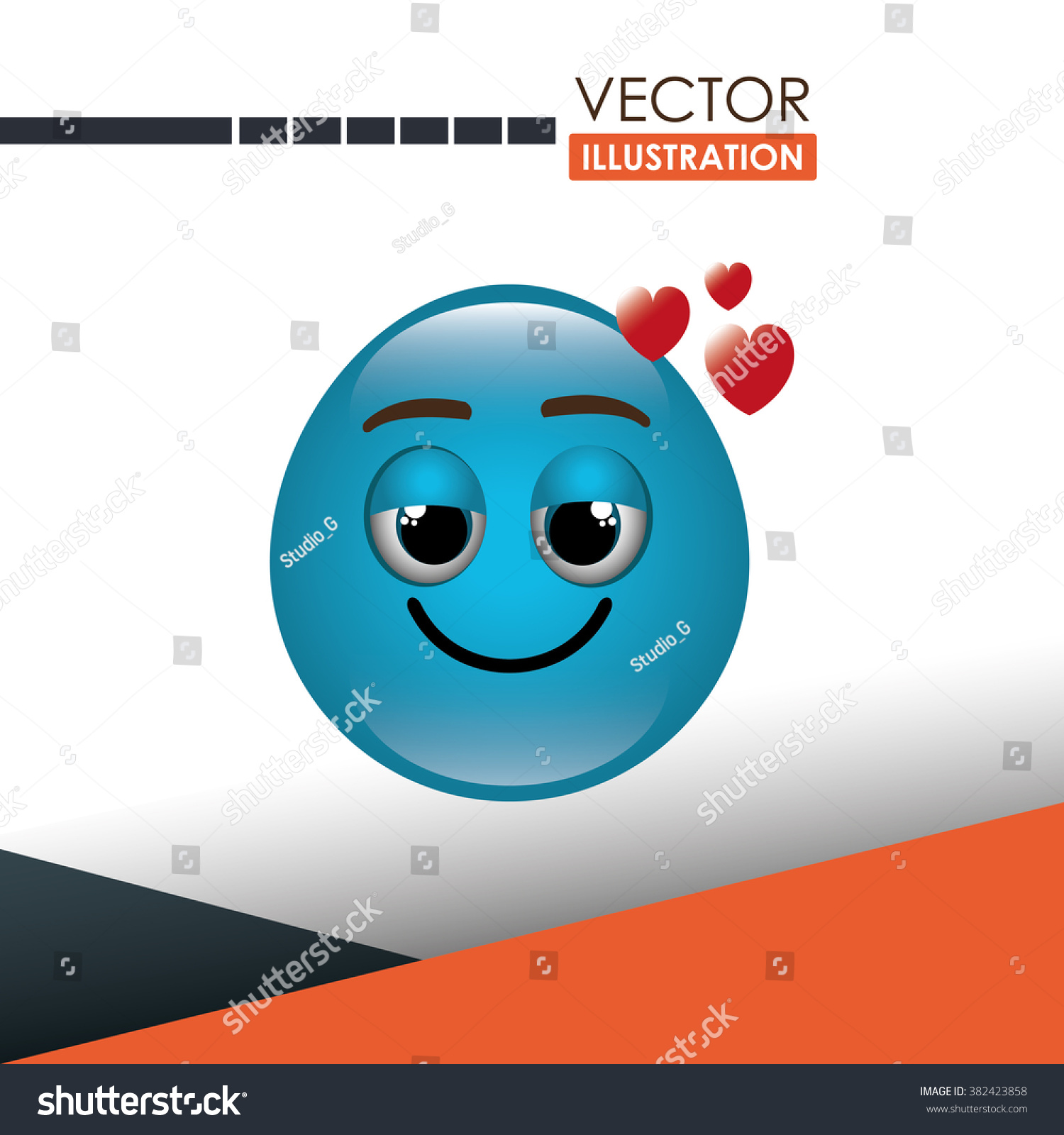 Funny Emoticon Design Stock Vector Illustration 382423858 ...