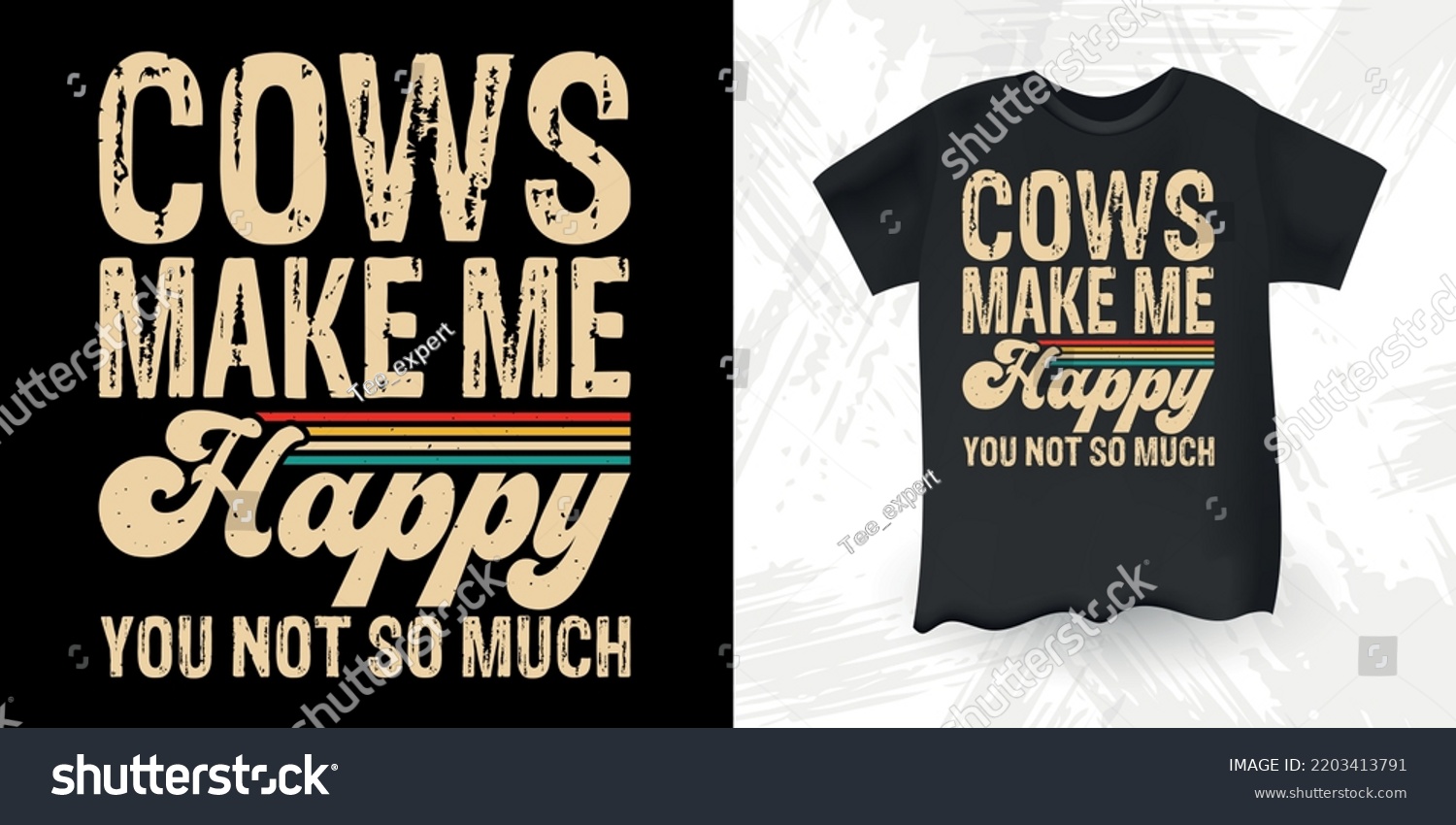 SVG of Funny Farm Farmer Cow Lover Retro Sunset Vintage Cow T-shirt Design svg