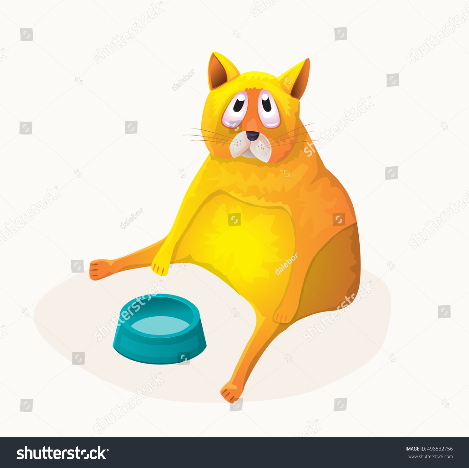 Funny Fat Catvector Illustration Cartoon Style 스톡 벡터로열티 프리 498532756