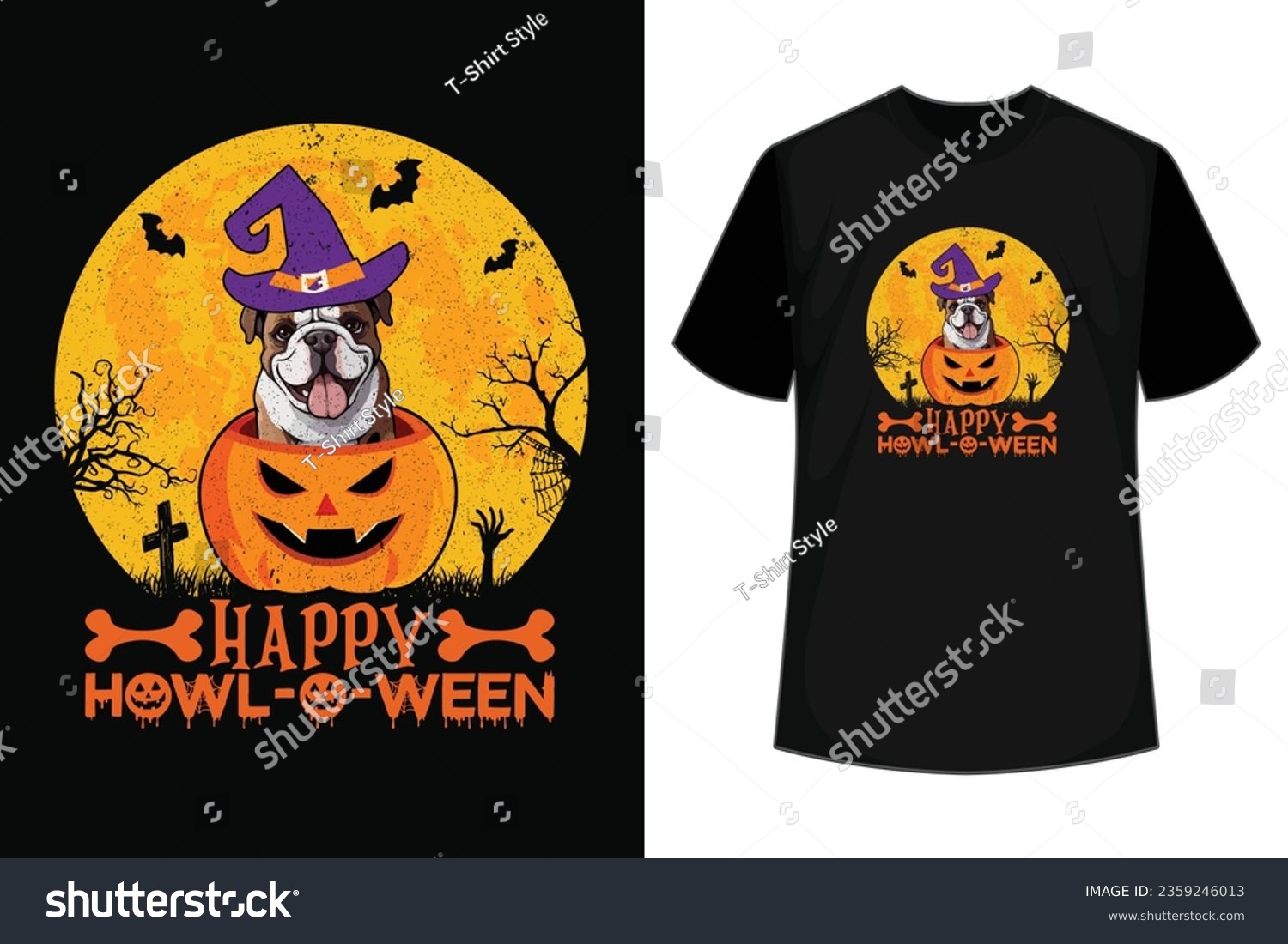 SVG of Funny Golden Retriever Dog Halloween Happy Howl-o-ween T-Shirt svg