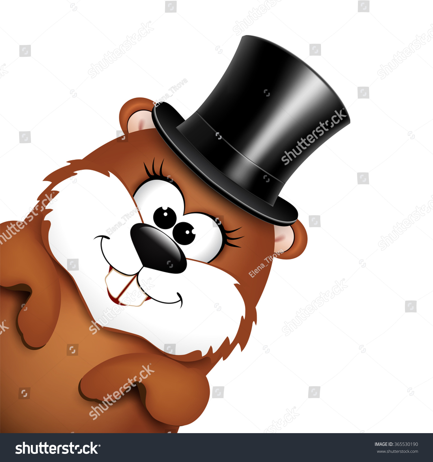 Ilustrasi Stok Groundhog Day Greeting 