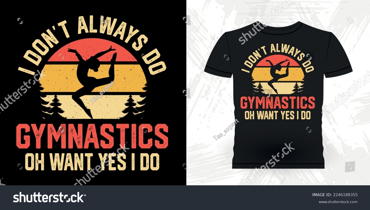 SVG of Funny Gymnast Girls Women Retro Vintage Gymnastics T-shirt Design svg