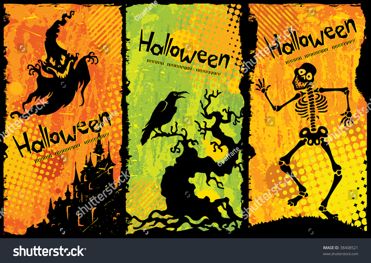 funny halloween background stock vector royalty free 38408521
