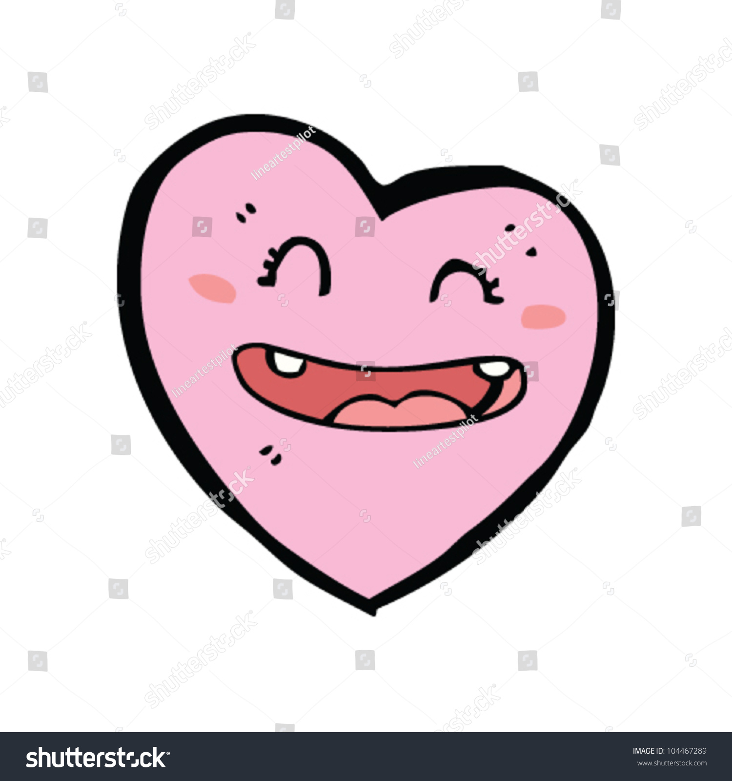 Funny Heart Cartoon Stock Vector (Royalty Free) 104467289 | Shutterstock