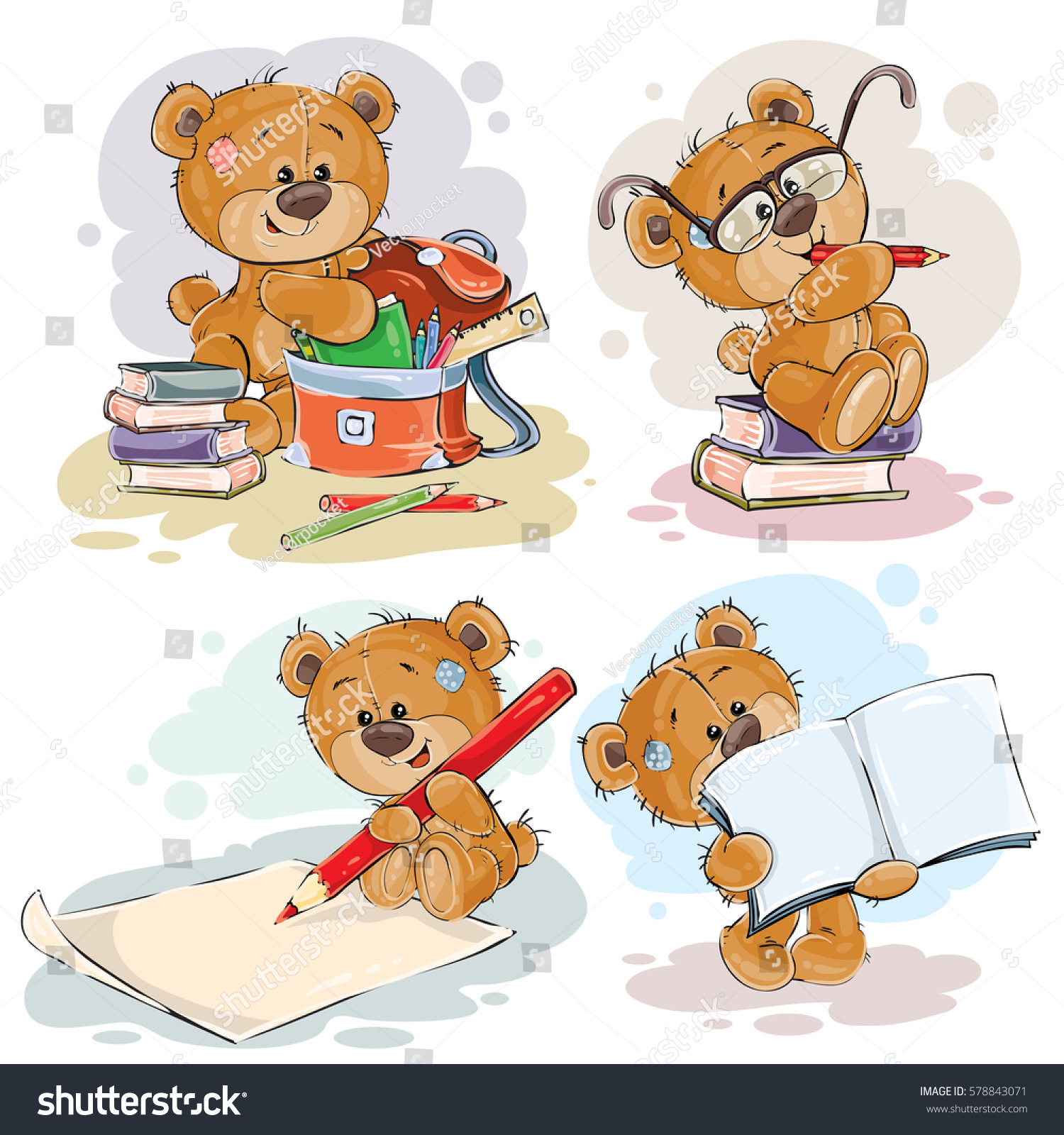 Stock Vector Funny Illustrations For Greeting Cards And Childrens Books