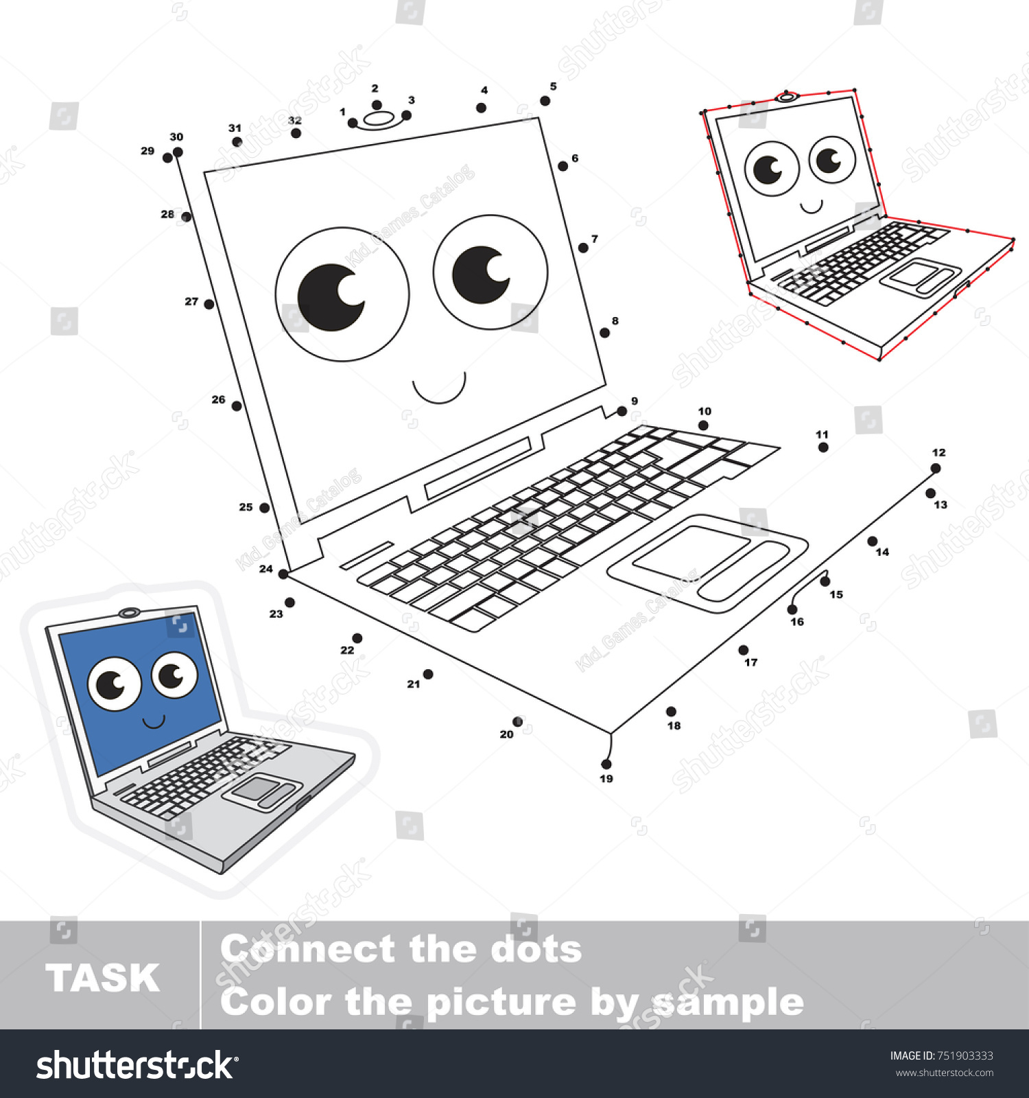 funny laptop computer dot dot educational stock vector royalty free 751903333 shutterstock