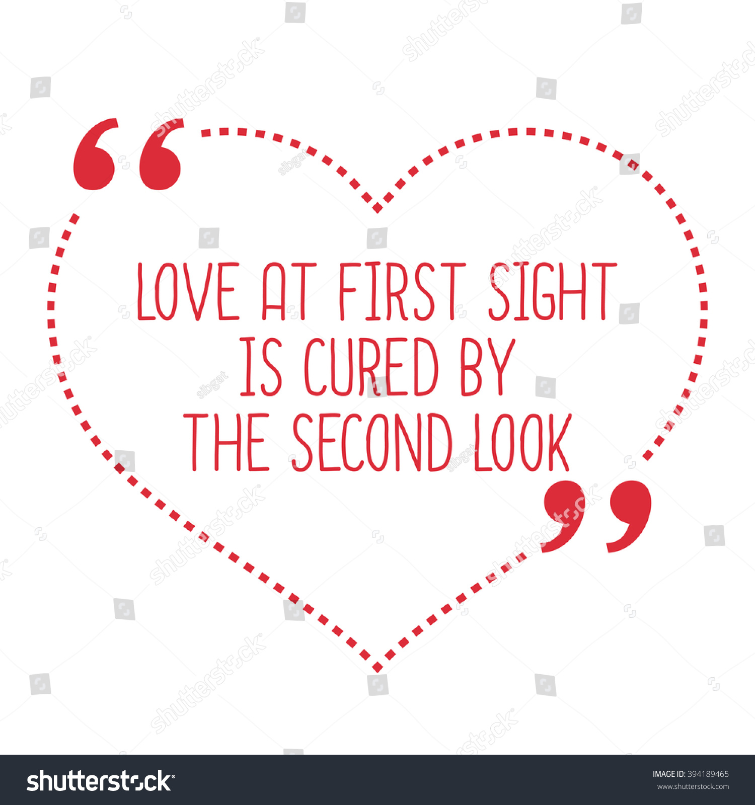 Funny Love Quote Love First Sight Stock Vector Stock Vector Funny Love Quote Love At First Sight Is Cured By The Second Look Simple Trendy Design