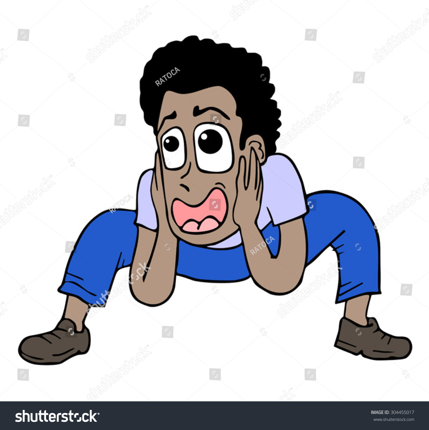 Funny Male Character Stock Vector (Royalty Free) 304455017