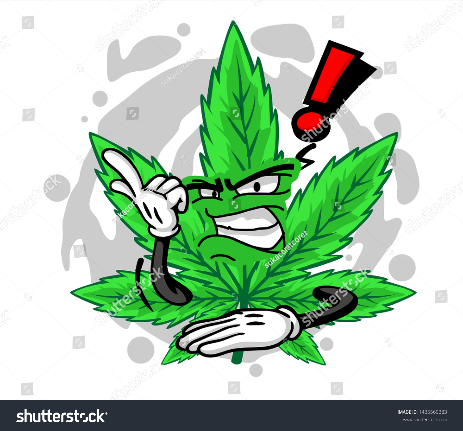 Funny Marijuana Cartoon Mascot Character Vector Stock Vector (royalty 