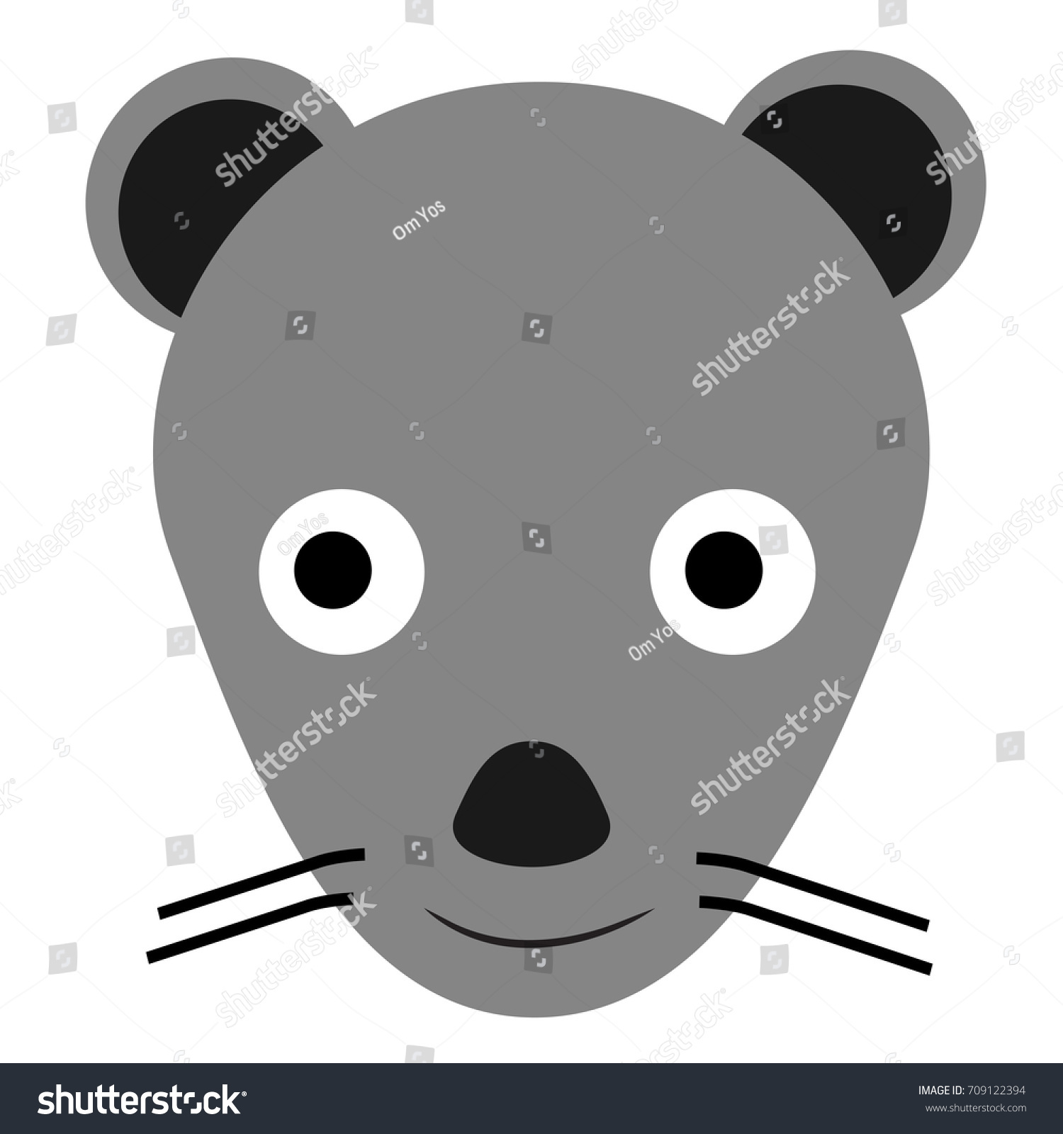 Funny Rabbit Face Transparent Effect Background Stock Vector (Royalty ...