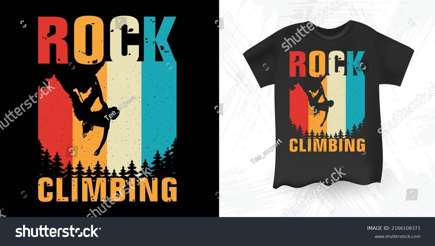 SVG of Funny Rock Climbing Climber Retro Vintage T-shirt Design svg