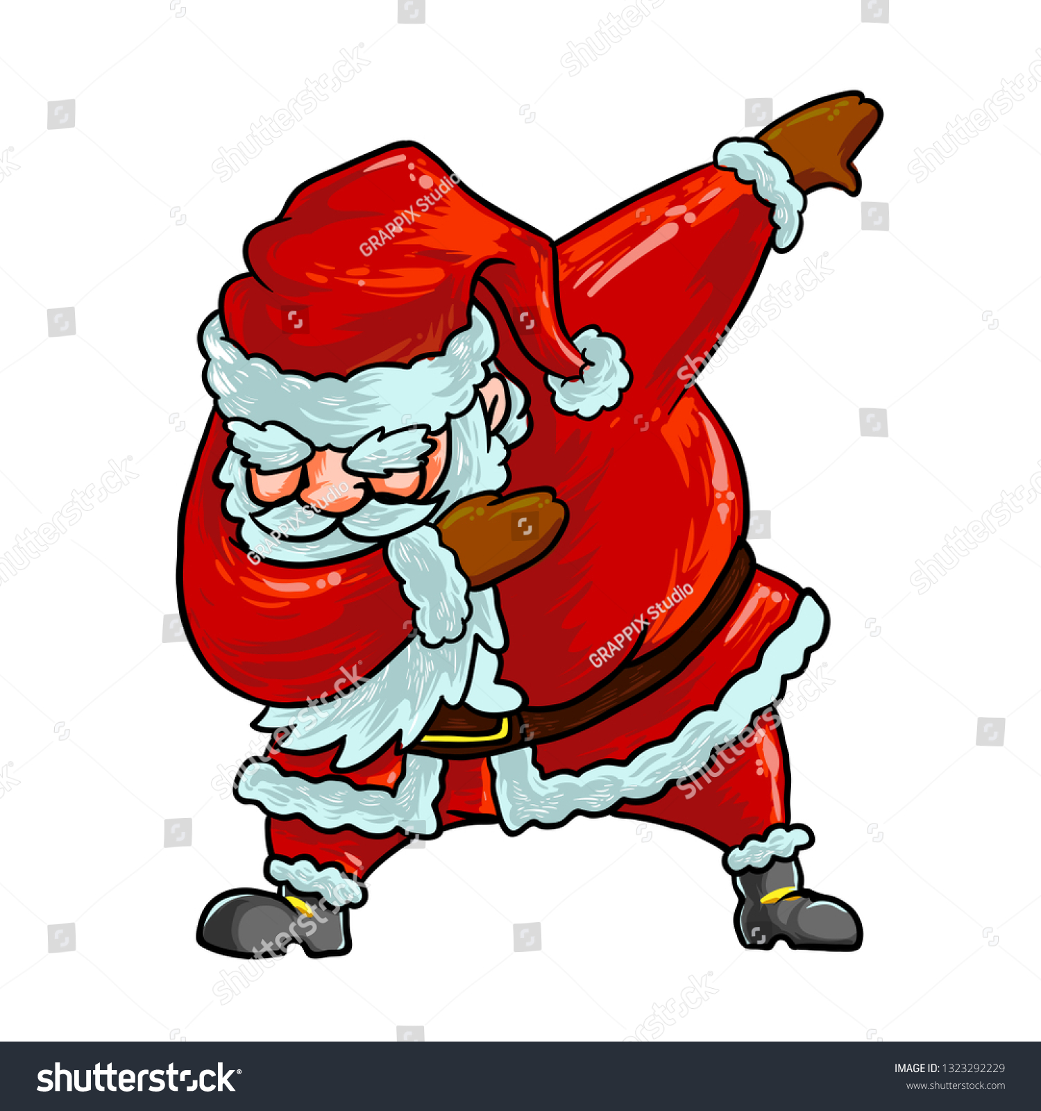 Funny Santa Claus Dab Pose Fo Stock Vector Royalty Free