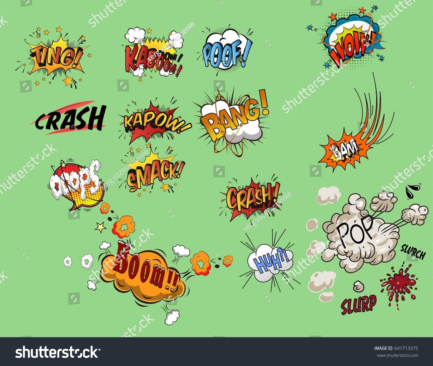 Funny Speech Bubbles Comic Styles Vectors Stock Vector Royalty Free 641713375 Shutterstock 8029