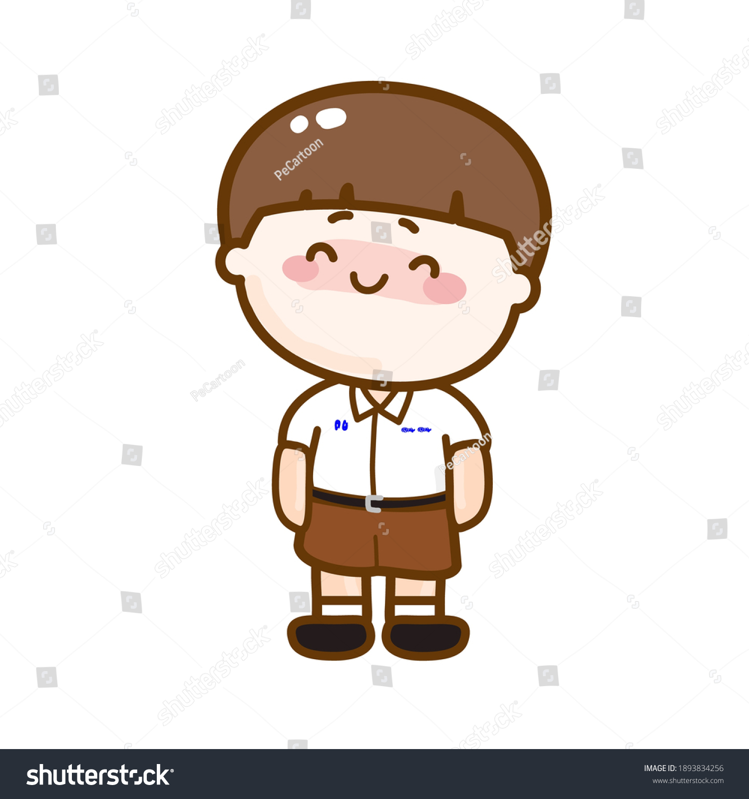 Funny Thai Student Cartoon Vector Stock Vector (Royalty Free ...