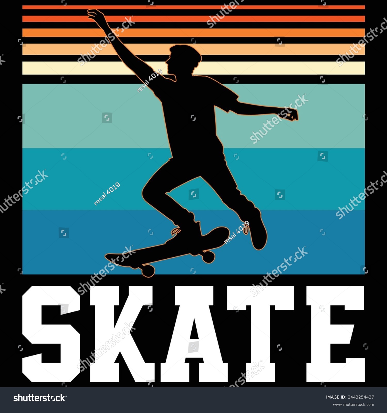 SVG of Funny Usa Flag With Skateboarding T Shirt Design gift for Skater Teens and Skate Board Lover,Funny Retro Skateboard Skateboarder File,Cricut and Silhouette svg