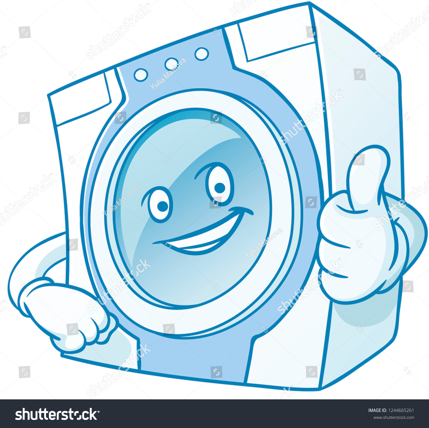Funny Washing Machine Stock Vector (Royalty Free) 1244665261 Shutterstock