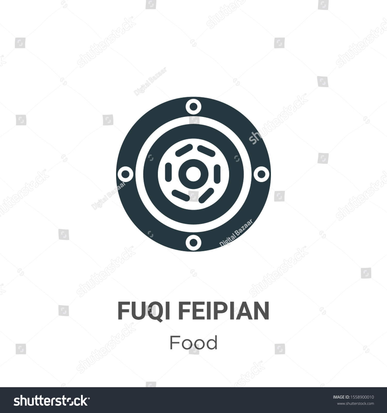 SVG of Fuqi feipian vector icon on white background. Flat vector fuqi feipian icon symbol sign from modern food collection for mobile concept and web apps design. svg