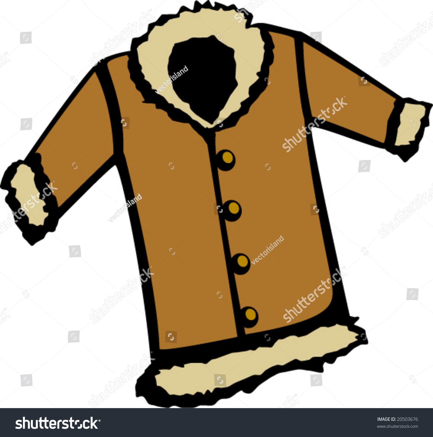 Fur Coat Stock Vector 20503676 - Shutterstock