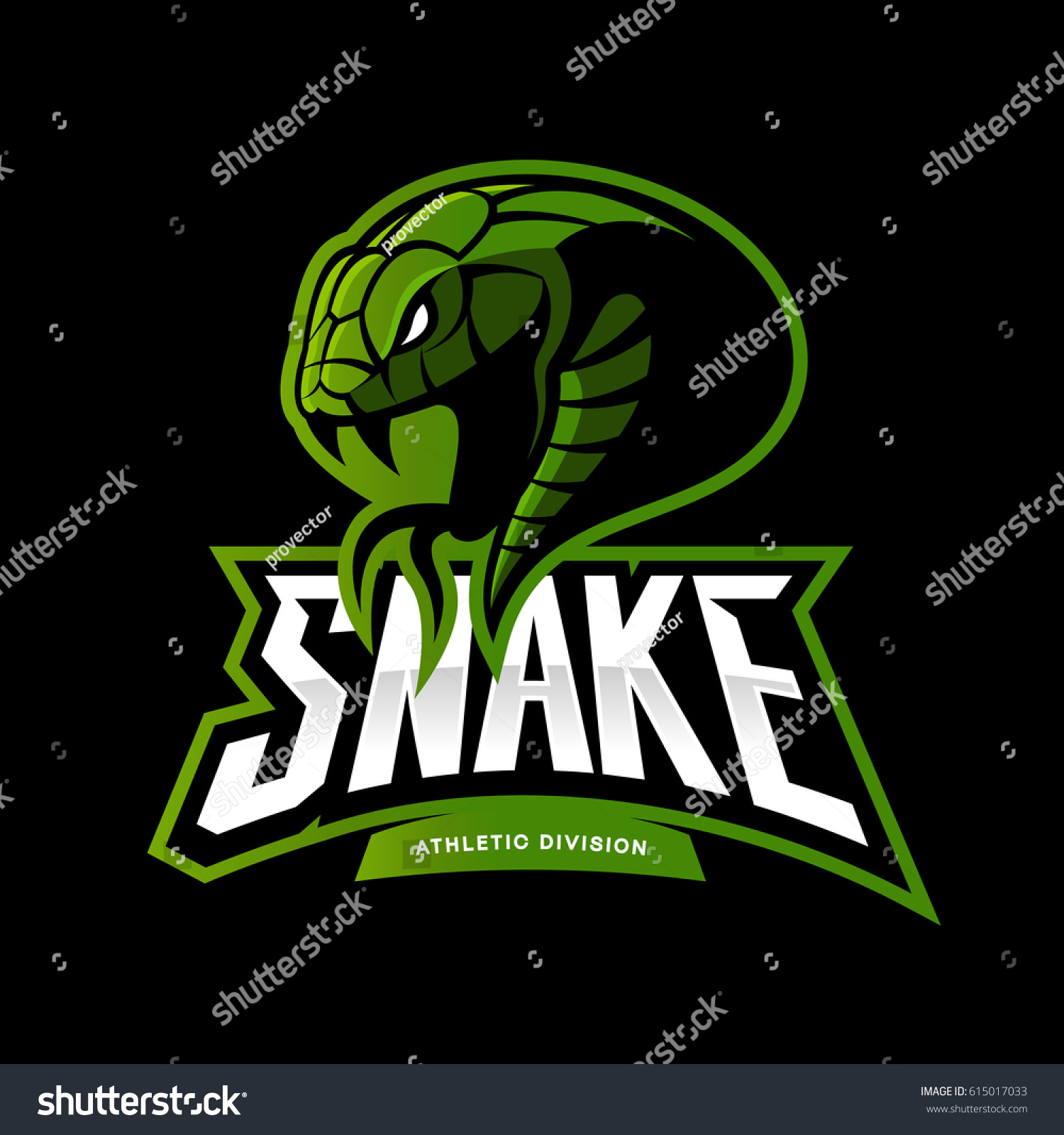 Furious Green Snake Sport Vector Logo Stock Vector 615017033 - Shutterstock