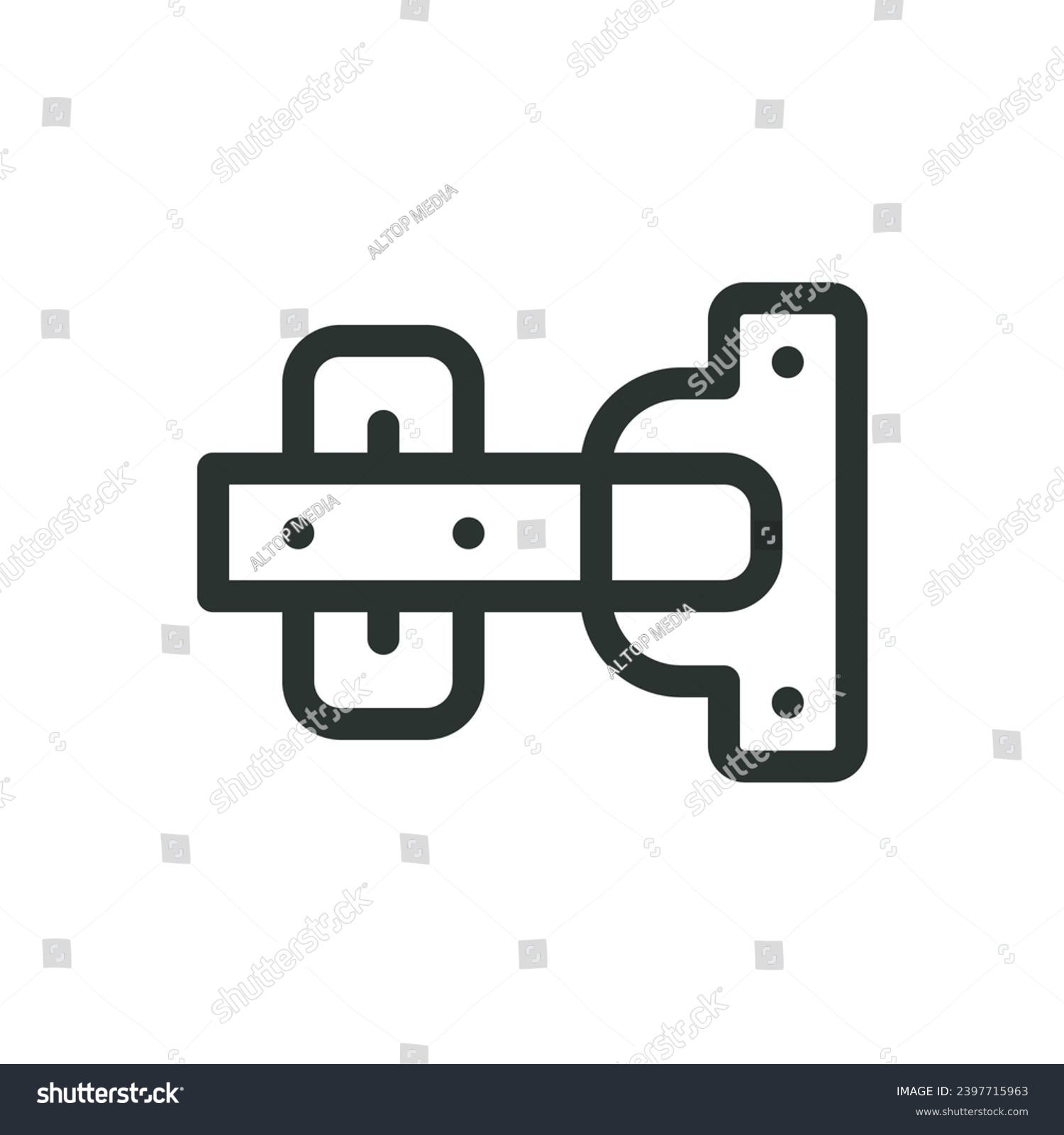 recommend clip art: Furniture hinge isolated icon, cabinet hinges vector icon with editable stroke