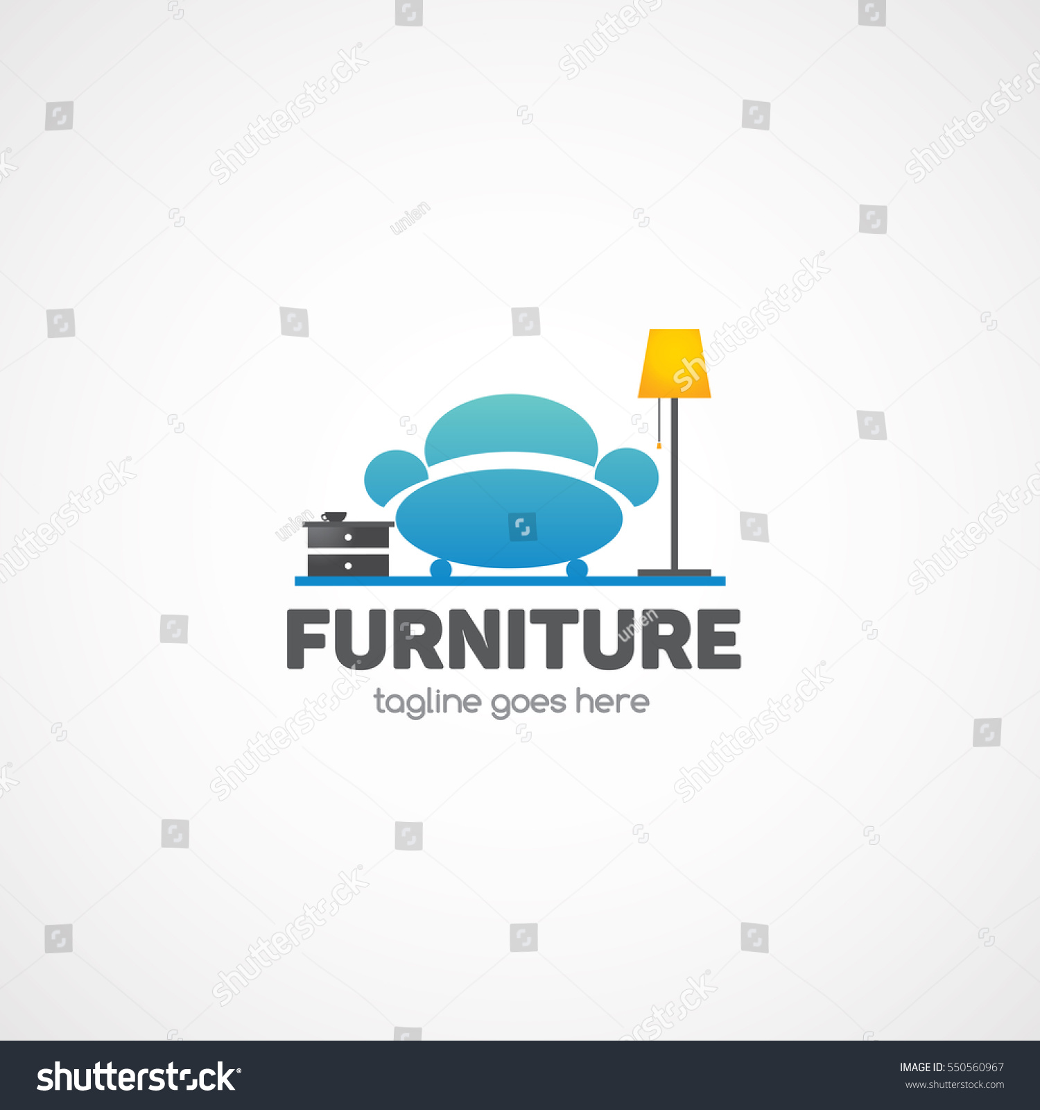 Furniture Store Logo Stock Vector (Royalty Free) 550560967