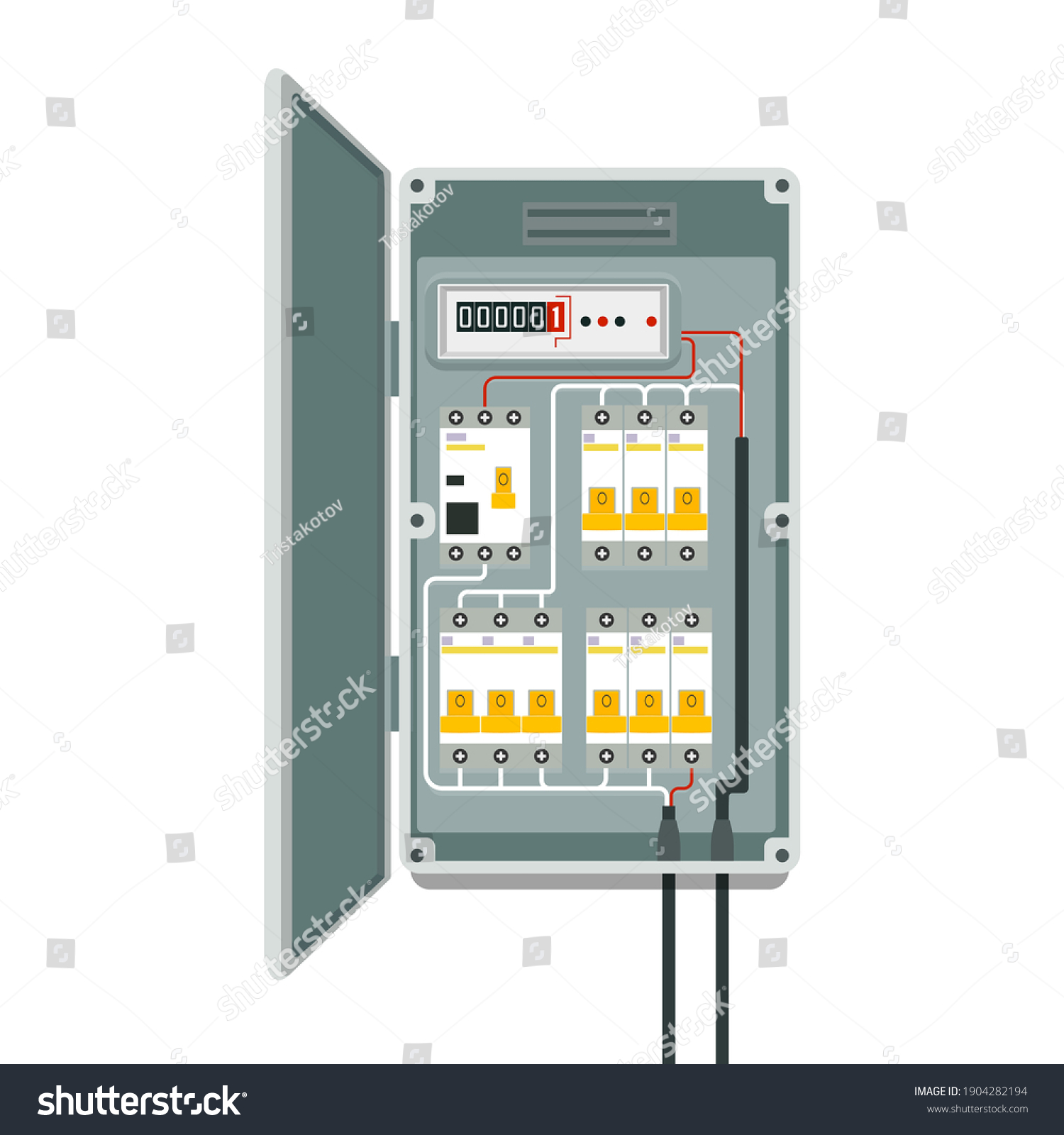 SVG of Fuse box. Electrical power switch panel. Electricity equipment. Vector.
EPS 10. svg