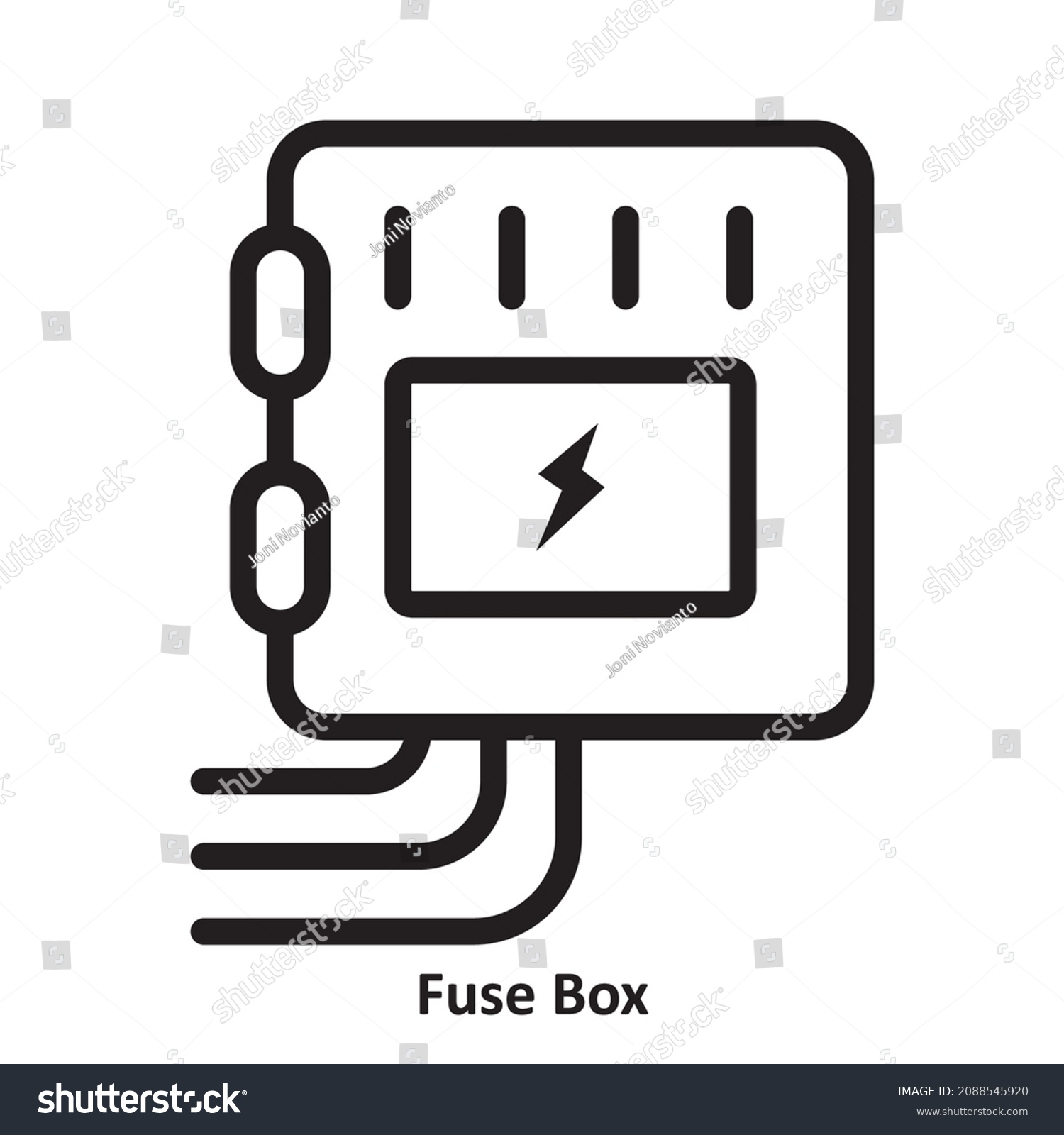 SVG of Fuse Box. simple icon design, best used for banner, flayer, or web application. Editable stroke with EPS 10 file format svg
