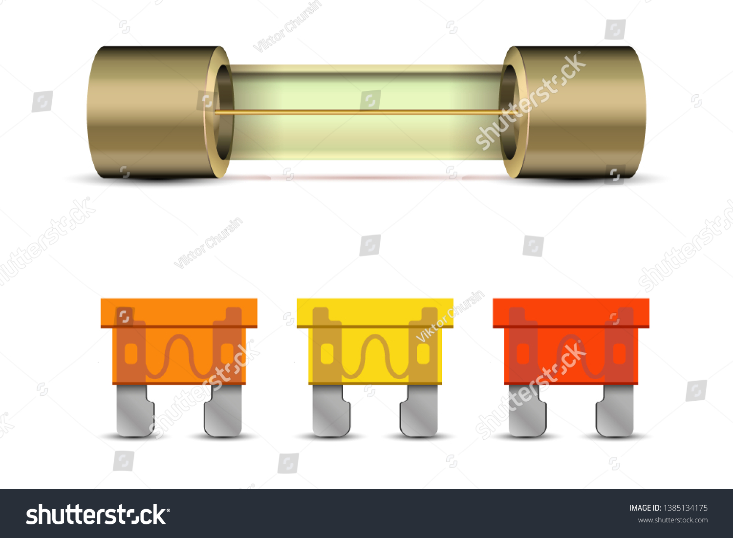 SVG of Fuse of electrical protection component, isolated on white background. Vector illustration.  svg