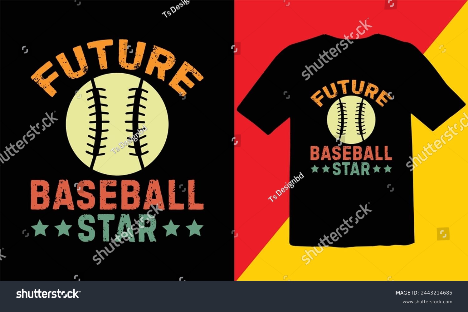 SVG of Future Baseball Star Vintage T Shirt Design,Baseball typography T Shirt Design,retro baseball t-shirt design,sports vector t shirt, tournaments,Baseball Quote, svg
