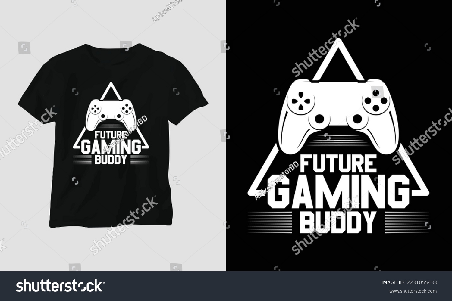SVG of future gaming buddy - Gaming SVG T-shirt and apparel design. Vector print, typography, poster, emblem, festival, party, Black, gift, card, Craft Design, Hobby svg